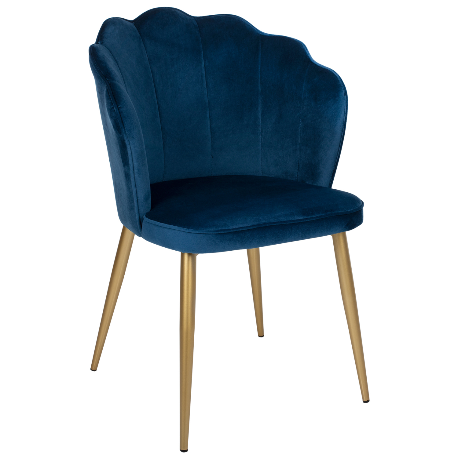 ΚΑΡΕΚΛΑ AVIE ΜΕΤΑΛΛΙΚΗ ΜΕ ΒΕΛΟΥΔΟ ΜΠΛΕ ΚΑΙ ΧΡΥΣΑ ΠΟΔΙΑ 48x48x85Υεκ. 1