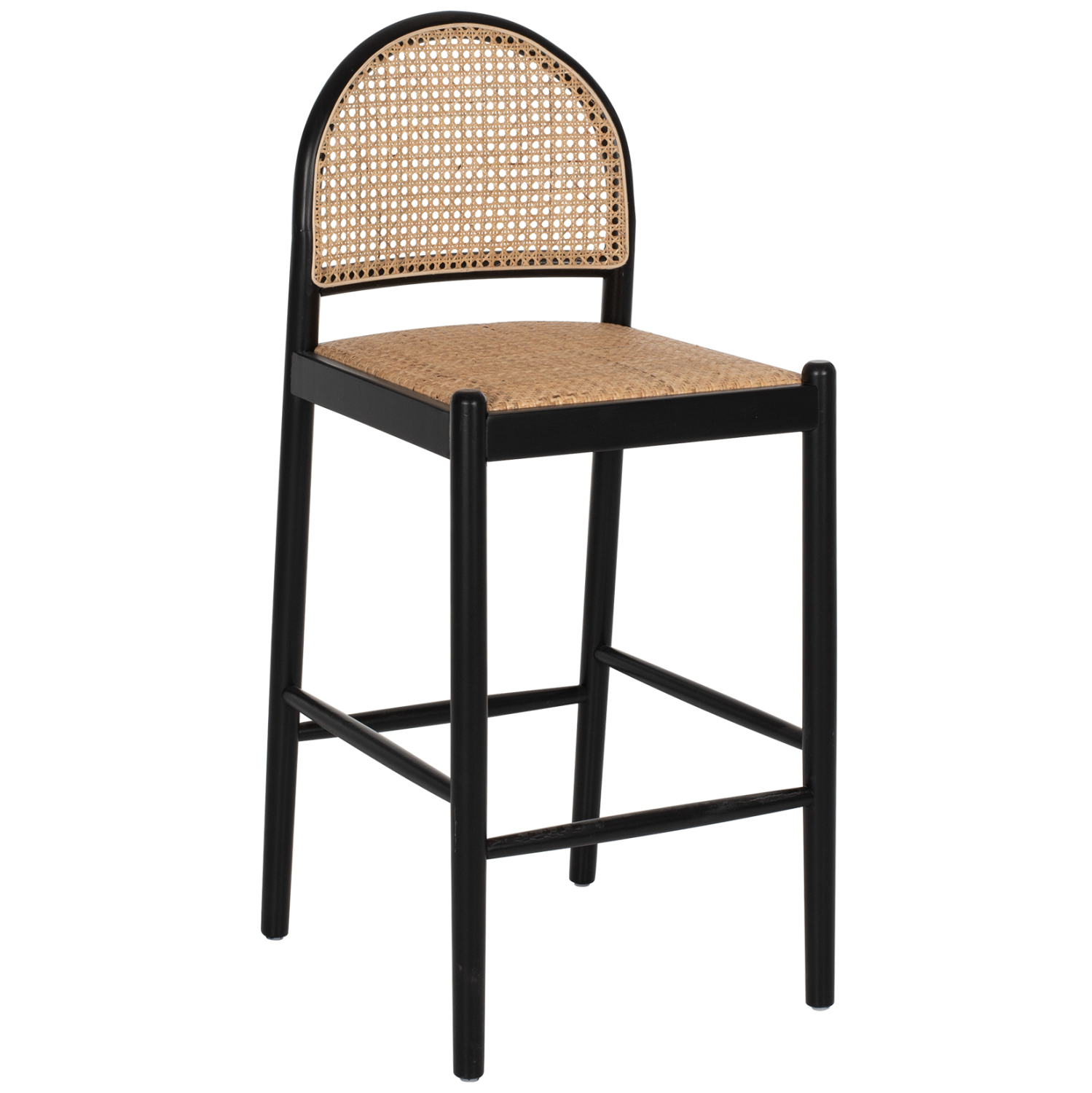 ΣΚΑΜΠΟ ΑΠΟ ΟΞΙΑ-RATTAN ΑΨΙΔΑ ΠΛΑΤΗ ΜΑΥΡΟ 43,5x50x98Υεκ 1