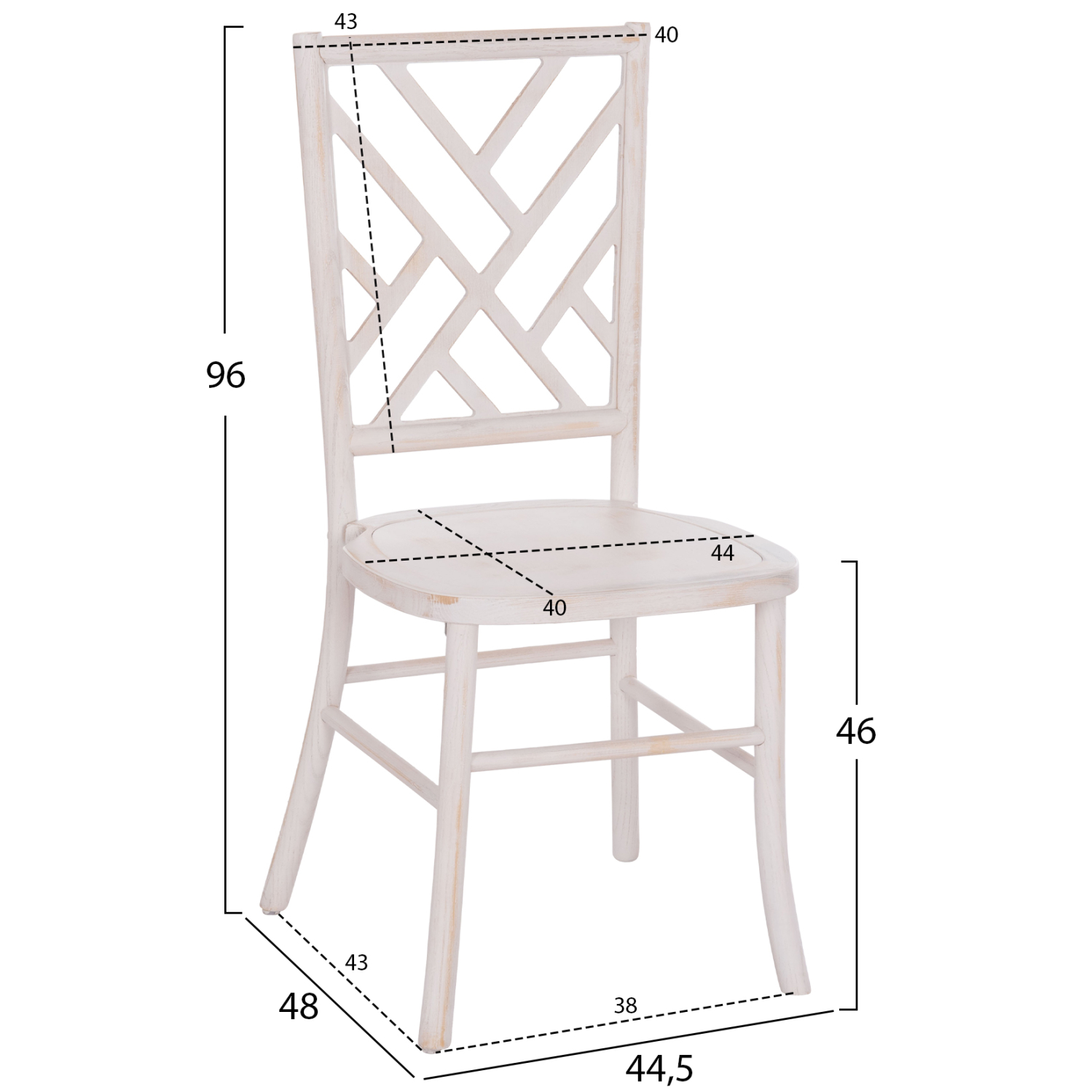 ΚΑΡΕΚΛΑ ΑΠΟ ΞΥΛΟ ΤΟΟΝ WHITE WASH 44.5x48x96Υεκ. 2