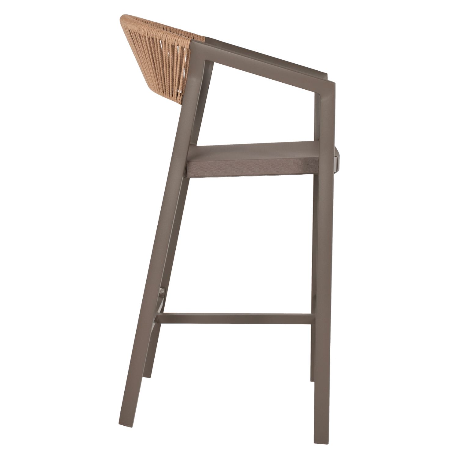 ΣΚΑΜΠΟ ΑΛΟΥΜΙΝΙΟΥ ΣΑΜΠΑΝΙ ΜΕ ΜΠΡΑΤΣΑ RATTAN &amp; TEXTLINE 56x58x105Yεκ.HM5892.23 3