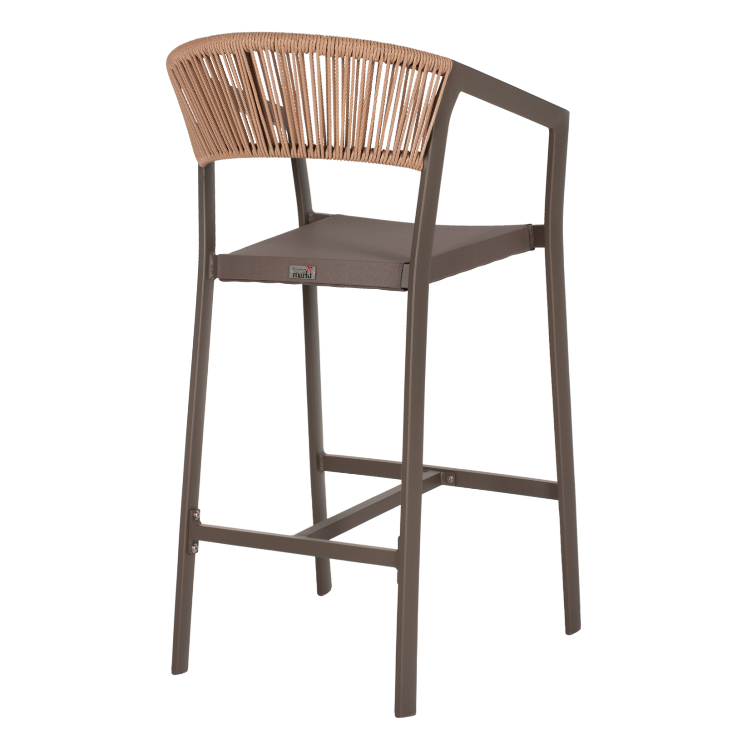 ΣΚΑΜΠΟ ΑΛΟΥΜΙΝΙΟΥ ΣΑΜΠΑΝΙ ΜΕ ΜΠΡΑΤΣΑ RATTAN &amp; TEXTLINE 56x58x105Yεκ.HM5892.23 4