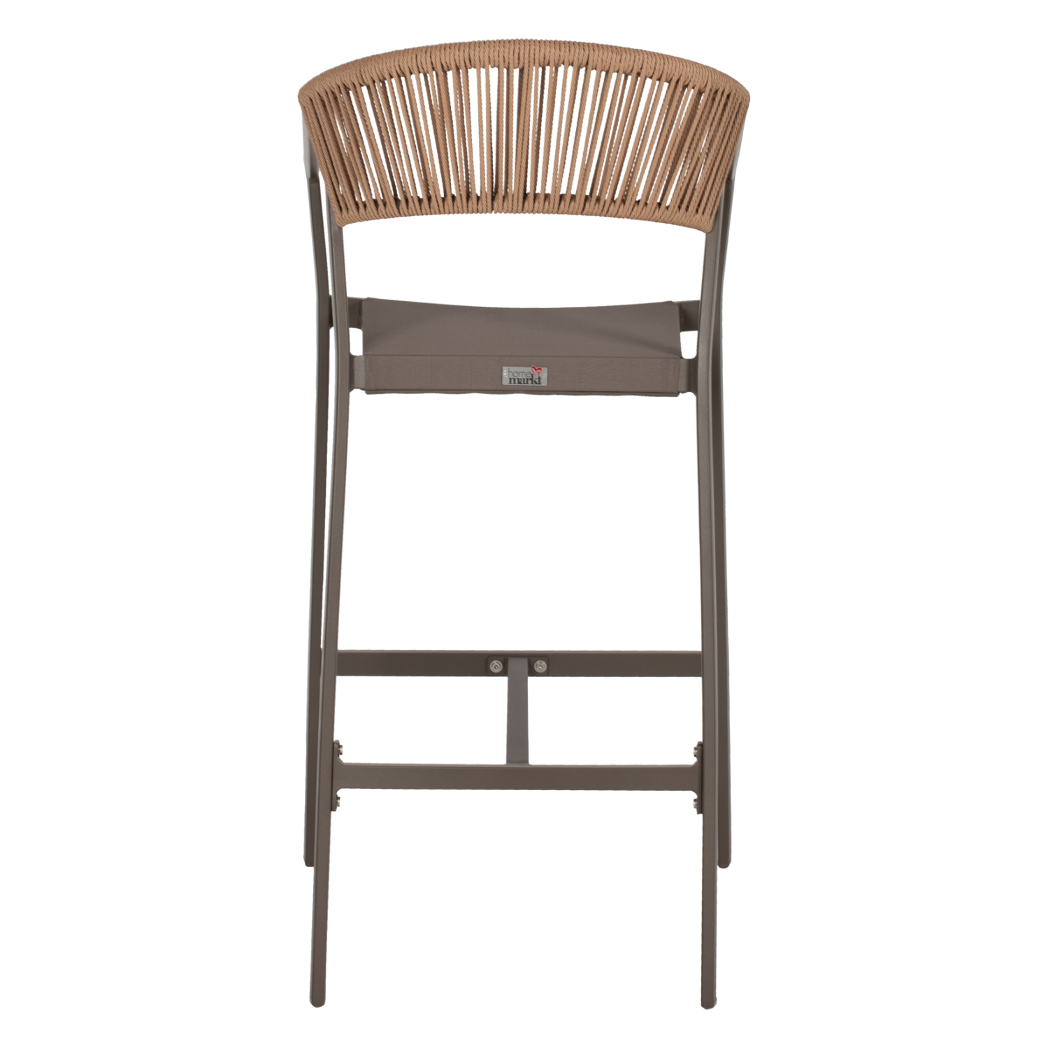 ΣΚΑΜΠΟ ΑΛΟΥΜΙΝΙΟΥ ΣΑΜΠΑΝΙ ΜΕ ΜΠΡΑΤΣΑ RATTAN &amp; TEXTLINE 56x58x105Yεκ.HM5892.23 5