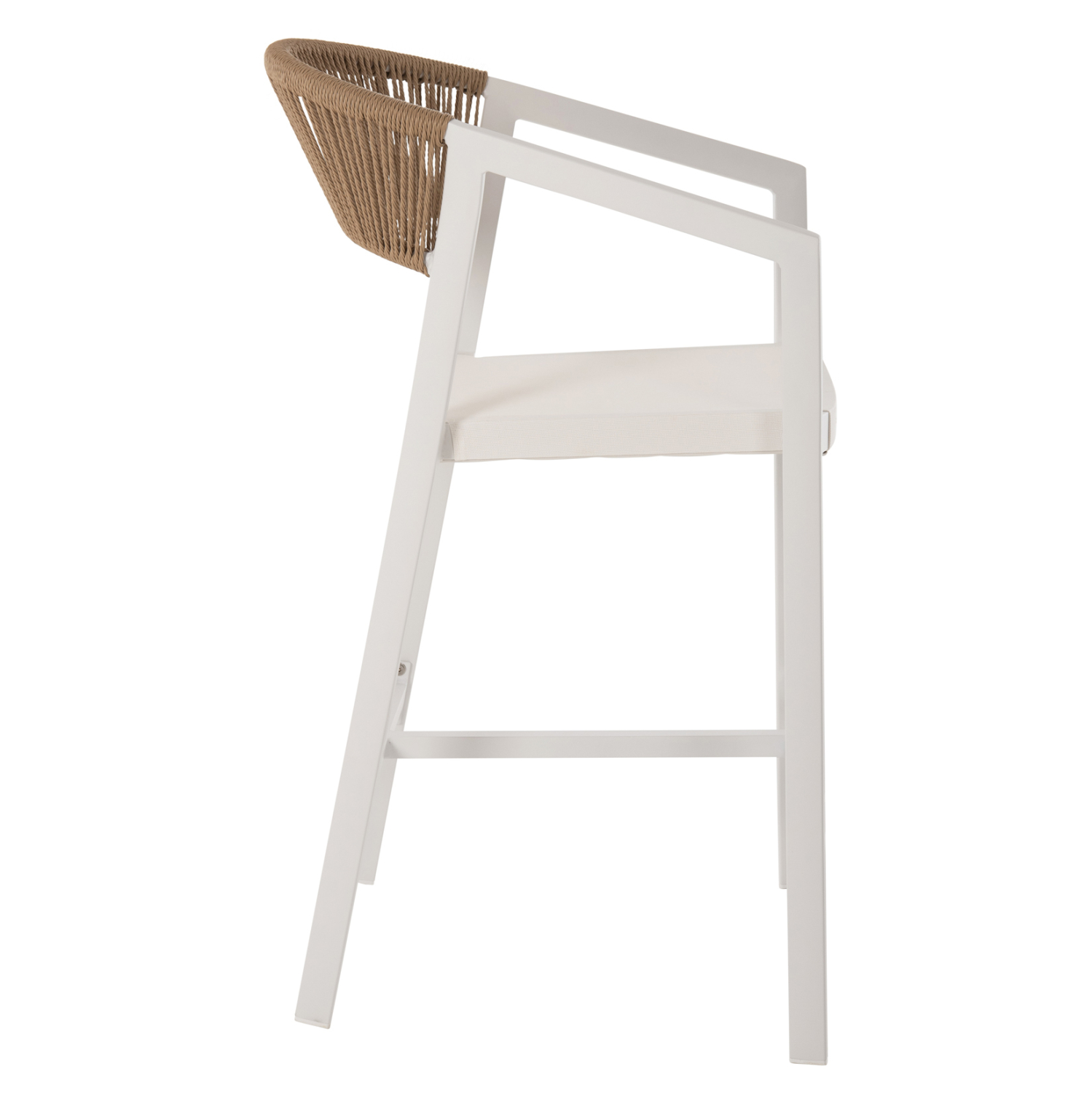ΣΚΑΜΠΟ ΑΛΟΥΜΙΝΙΟΥ ΛΕΥΚΟ HM5892.32 ΜΕΣ. ΥΨΟΥΣ-ΜE RATTAN &amp; TΕΧΤLINE 57x57x99,5Yεκ. 3