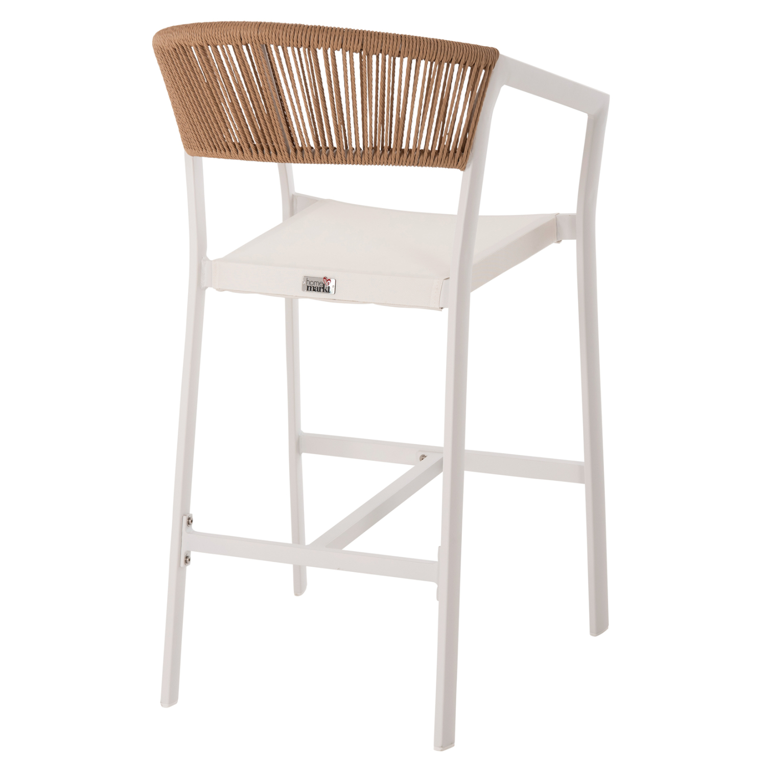 ΣΚΑΜΠΟ ΑΛΟΥΜΙΝΙΟΥ ΛΕΥΚΟ HM5892.32 ΜΕΣ. ΥΨΟΥΣ-ΜE RATTAN &amp; TΕΧΤLINE 57x57x99,5Yεκ. 4