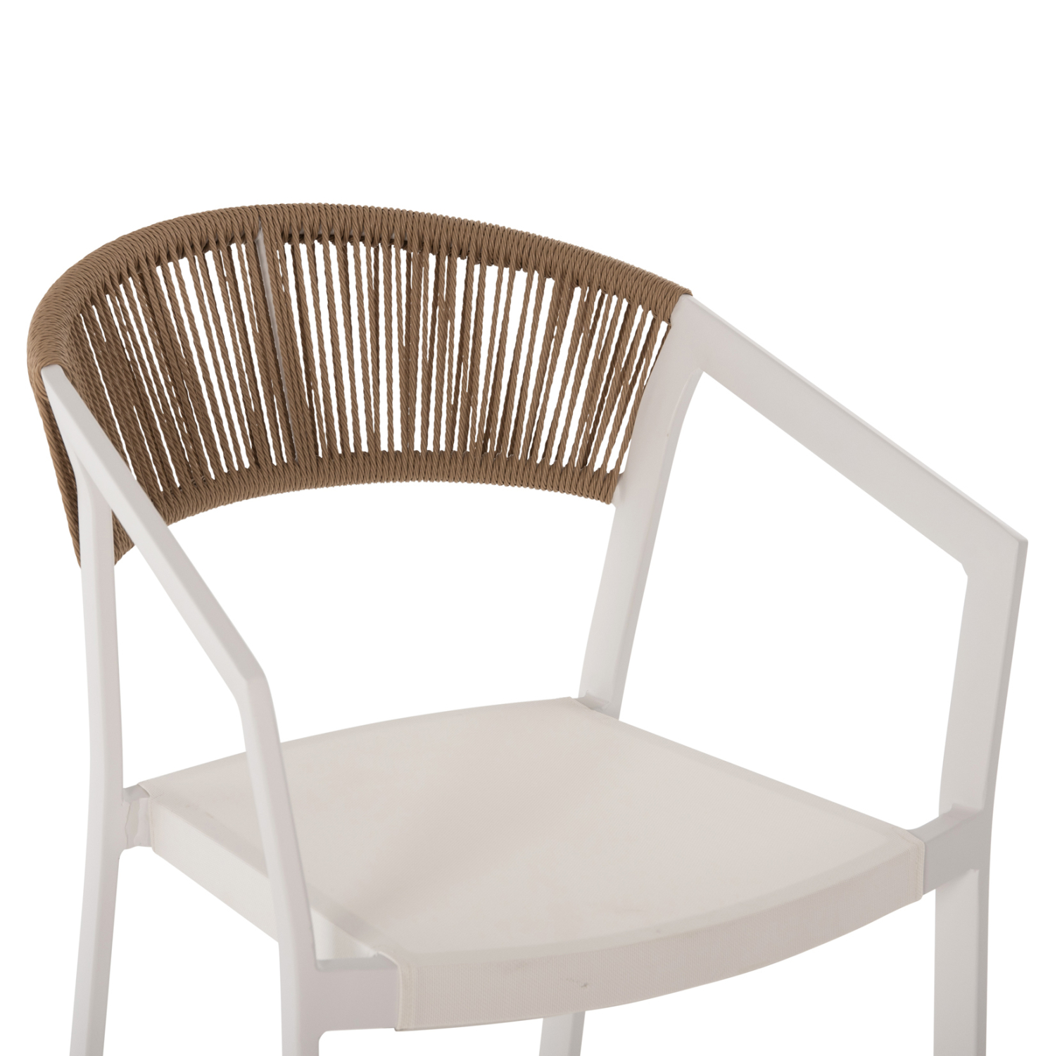 ΣΚΑΜΠΟ ΑΛΟΥΜΙΝΙΟΥ ΛΕΥΚΟ HM5892.32 ΜΕΣ. ΥΨΟΥΣ-ΜE RATTAN &amp; TΕΧΤLINE 57x57x99,5Yεκ. 6