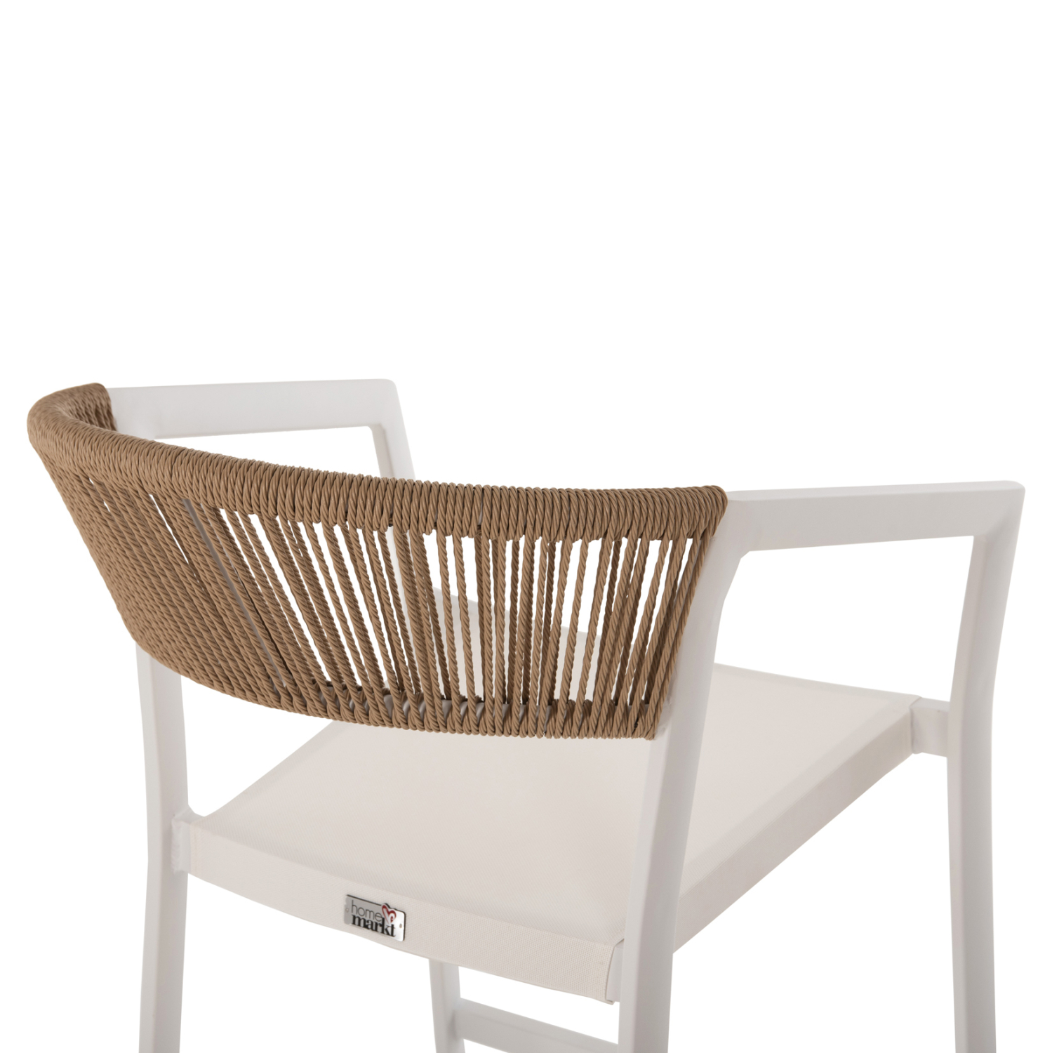 ΣΚΑΜΠΟ ΑΛΟΥΜΙΝΙΟΥ ΛΕΥΚΟ HM5892.32 ΜΕΣ. ΥΨΟΥΣ-ΜE RATTAN &amp; TΕΧΤLINE 57x57x99,5Yεκ. 7