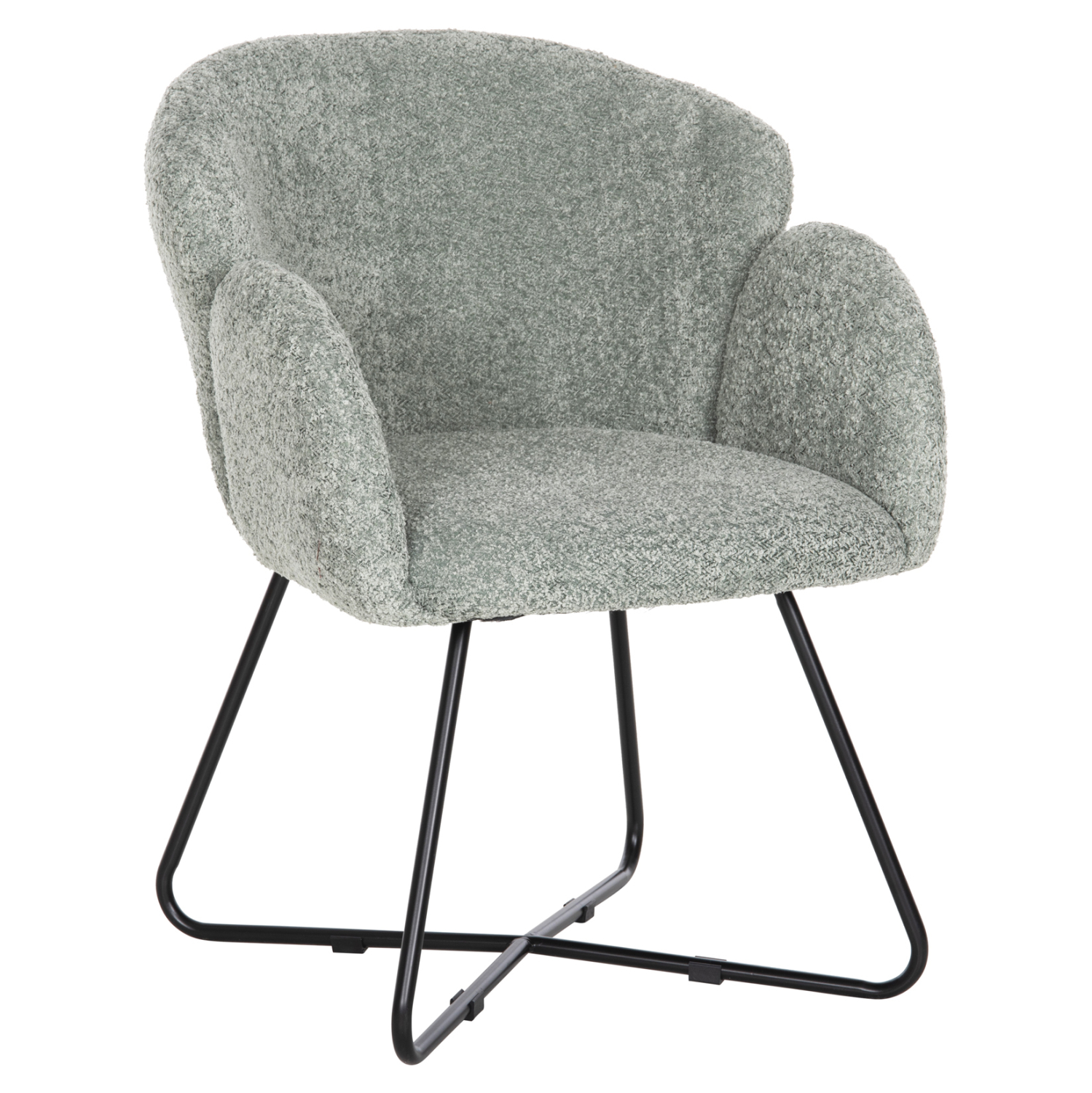 ΠΟΛΥΘΡΟΝΑ HARNIS ΦΥΣΤΙΚΙ ΜΠΟΥΚΛΕ-ΜΑΥΡΑ ΜΕΤΑΛ.ΠΟΔΙΑ ΧΙΑΣΤΙ 59,5x64x77Υεκ 1