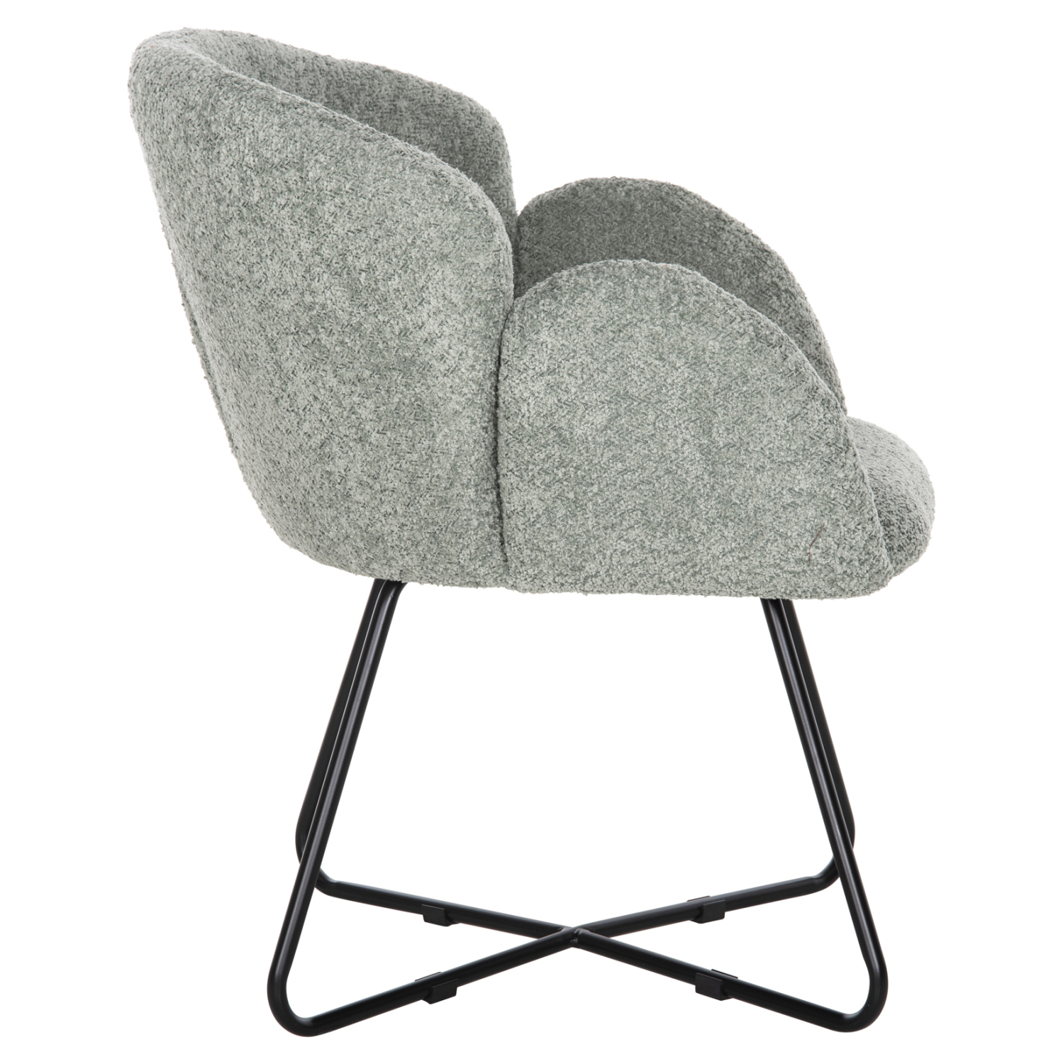 ΠΟΛΥΘΡΟΝΑ HARNIS ΦΥΣΤΙΚΙ ΜΠΟΥΚΛΕ-ΜΑΥΡΑ ΜΕΤΑΛ.ΠΟΔΙΑ ΧΙΑΣΤΙ 59,5x64x77Υεκ 4