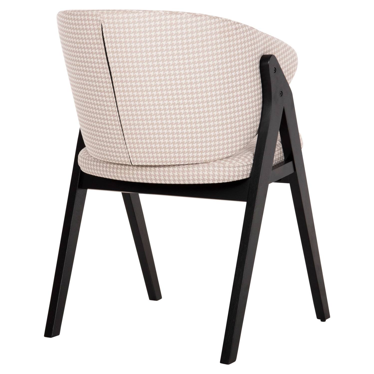 ΚΑΡΕΚΛΑ HANA RUBBERWOOD ΣΕ ΜΑΥΡΟ ΧΡΩΜΑ-ΜΠΕΖ ΥΦΑΣΜΑ 55x60x84Yεκ. 5