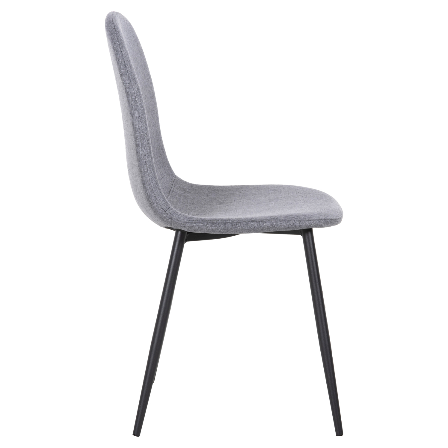 ΚΑΡΕΚΛΑ LEONARDO ΥΦΑΣΜΑ ΓΚΡΙ & ΜΑΥΡΑ ΜΕΤΑΛ. ΠΟΔΙΑ 42x49,5x89Υεκ. 4