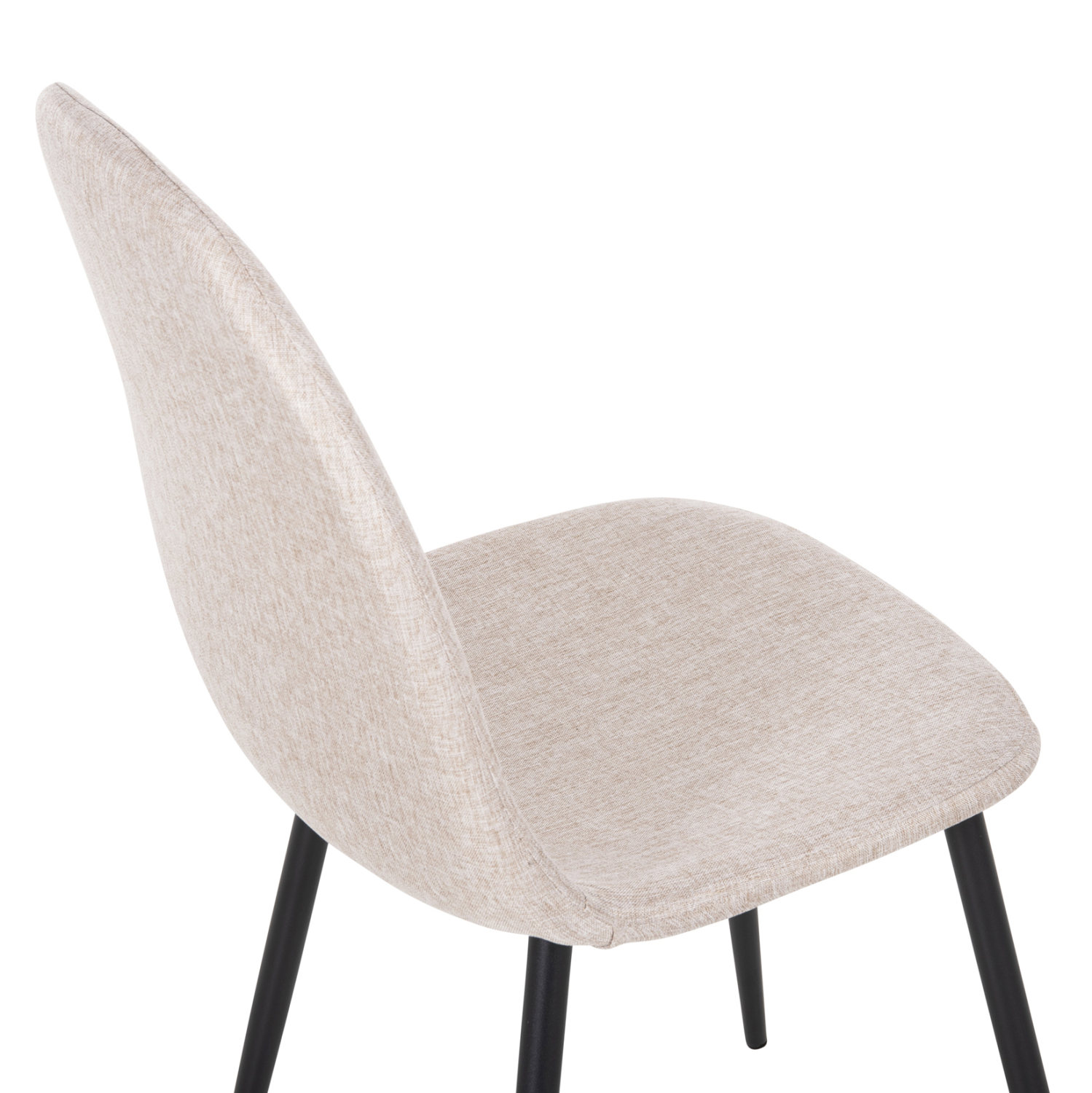 ΚΑΡΕΚΛΑ LEONARDO ΥΦΑΣΜΑ ΜΠΕΖ & ΜΑΥΡΑ ΜΕΤΑΛ. ΠΟΔΙΑ 42x49,5x89Υεκ. 8