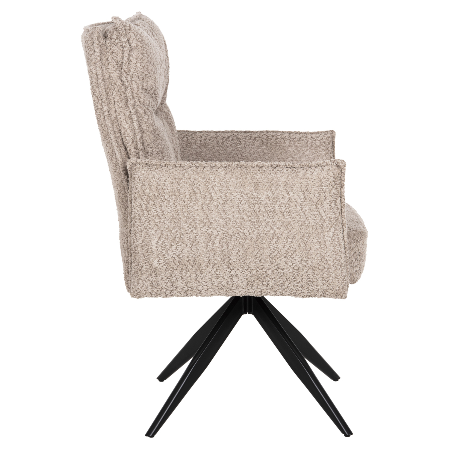 ΠΟΛΥΘΡΟΝΑ ΤΡΑΠΕΖΑΡΙΑΣ ZORIN ΣΚΟΥΡΟ ΜΠΕΖ ΥΦΑΣΜΑ-ΜΑΥΡΑ ΜΕΤΑΛΛΙΚΑ ΠΟΔΙΑ 64x66x94,5Υεκ. 4