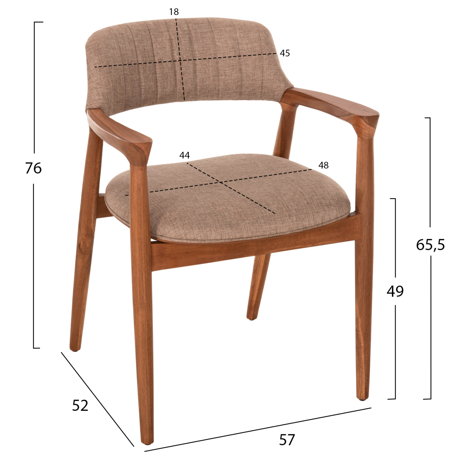 ΠΟΛΥΘΡΟΝΑ JAMES TEAK WOOD ΜΕ ΣΑΜΠΑΝΙ ΥΦΑΣΜΑ 57x52x76Υεκ. 2
