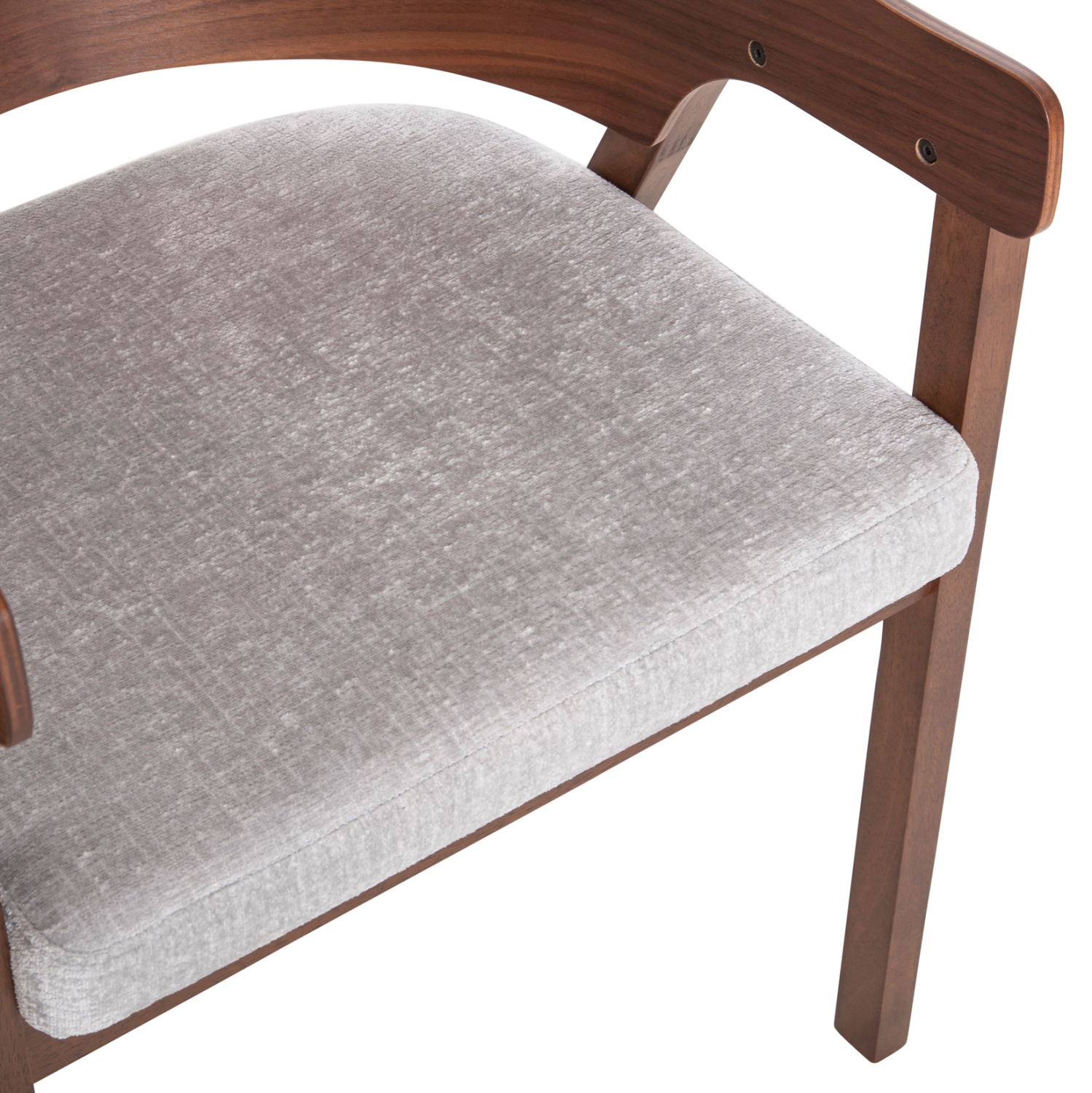 ΚΑΡΕΚΛΑ NERO RUBBERWOOD ΣΕ ΚΑΡΥΔΙ-ΓΚΡΙ ΥΦΑΣΜΑ ΚΑΘΙΣΜΑ 56x56x78Yεκ. 8