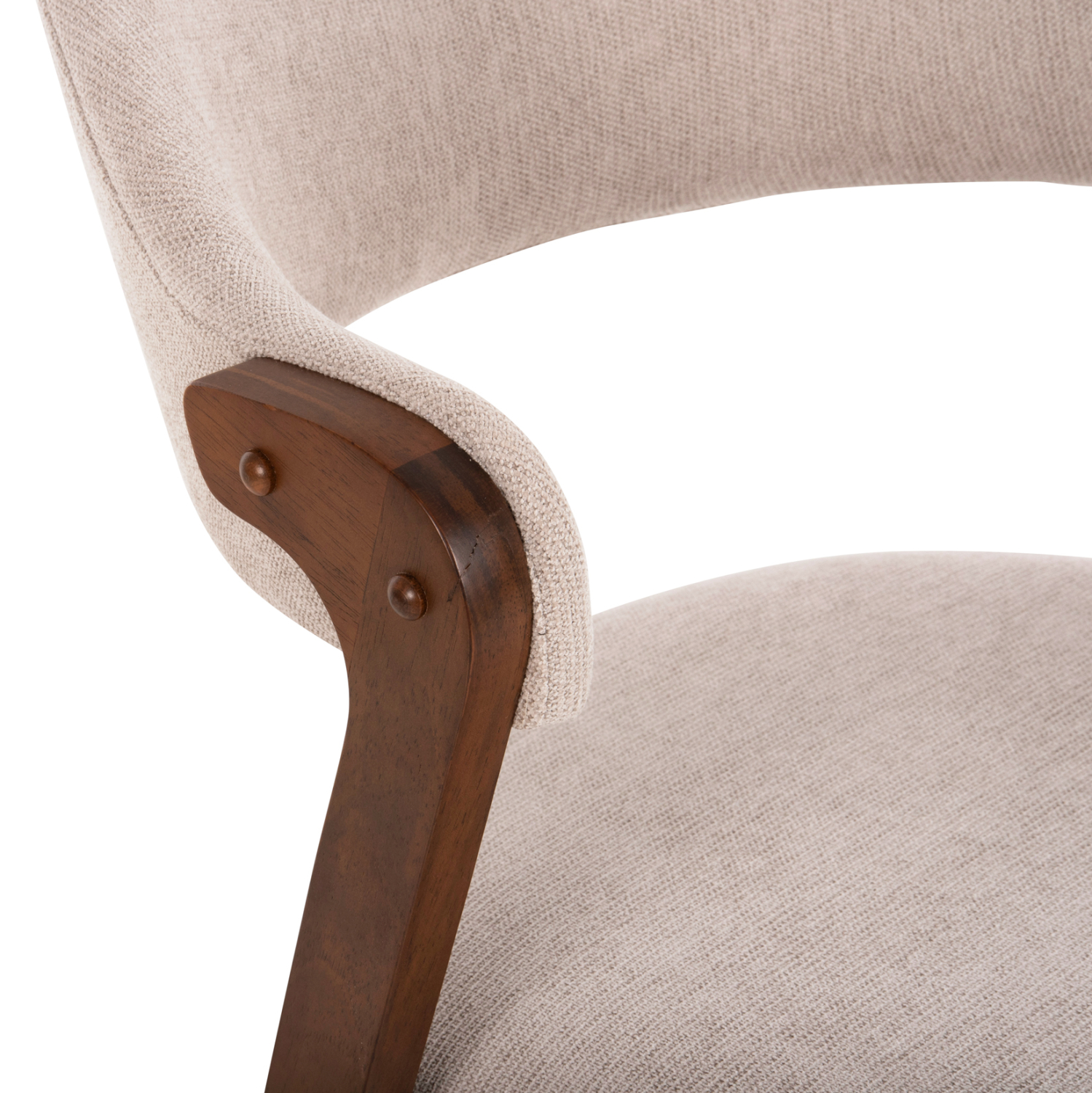 ΚΑΡΕΚΛΑ RIDER RUBBERWOOD ΣΕ ΚΑΡΥΔΙ-ΥΦΑΣΜΑ ΕΚΡΟΥ 59x59x83Yεκ. 8