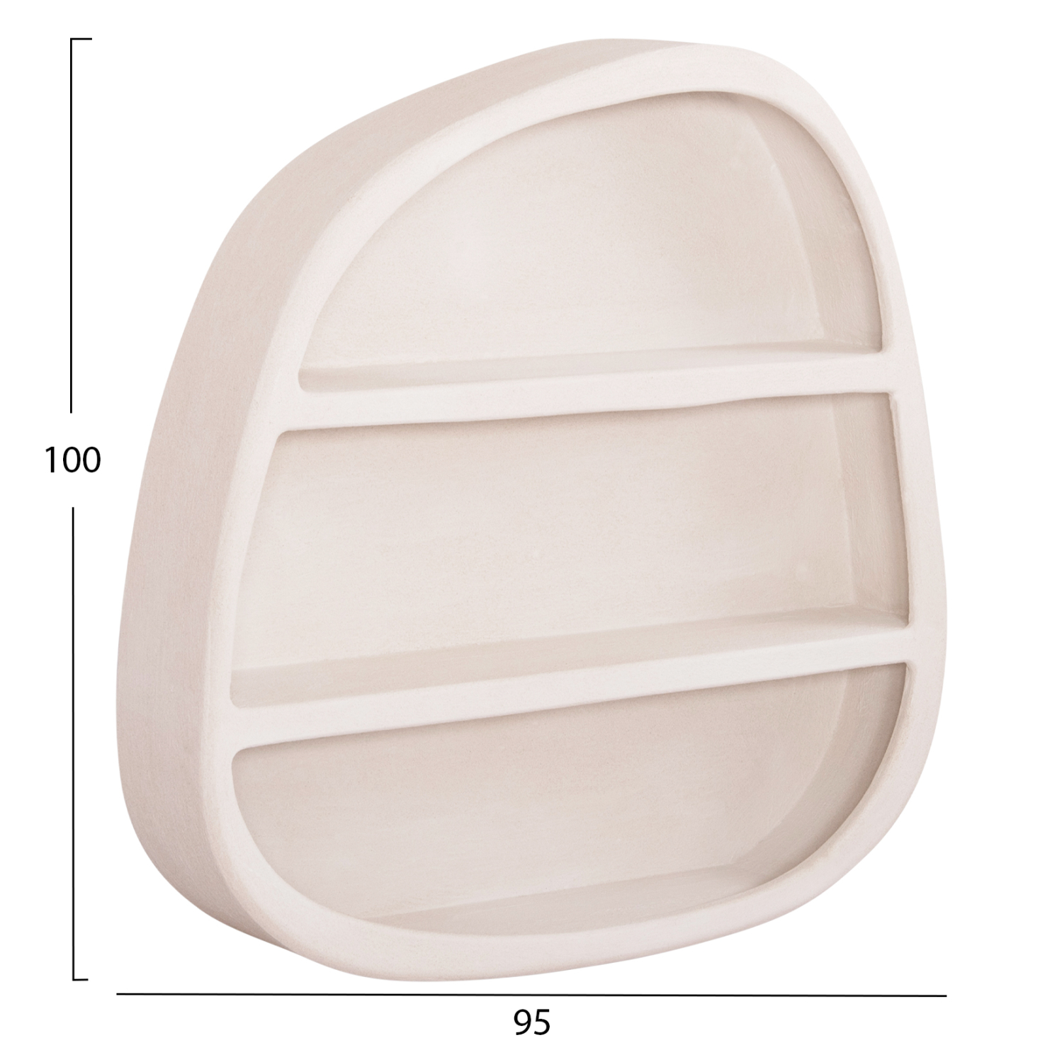 ΡΑΦΙ ΤΟΙΧΟΥ ΣΕΙΡΑ SANTORINI MDF ΣΕ ΥΠΟΛΕΥΚΟ ΧΡΩΜΑ 95x18x100Υεκ. 2