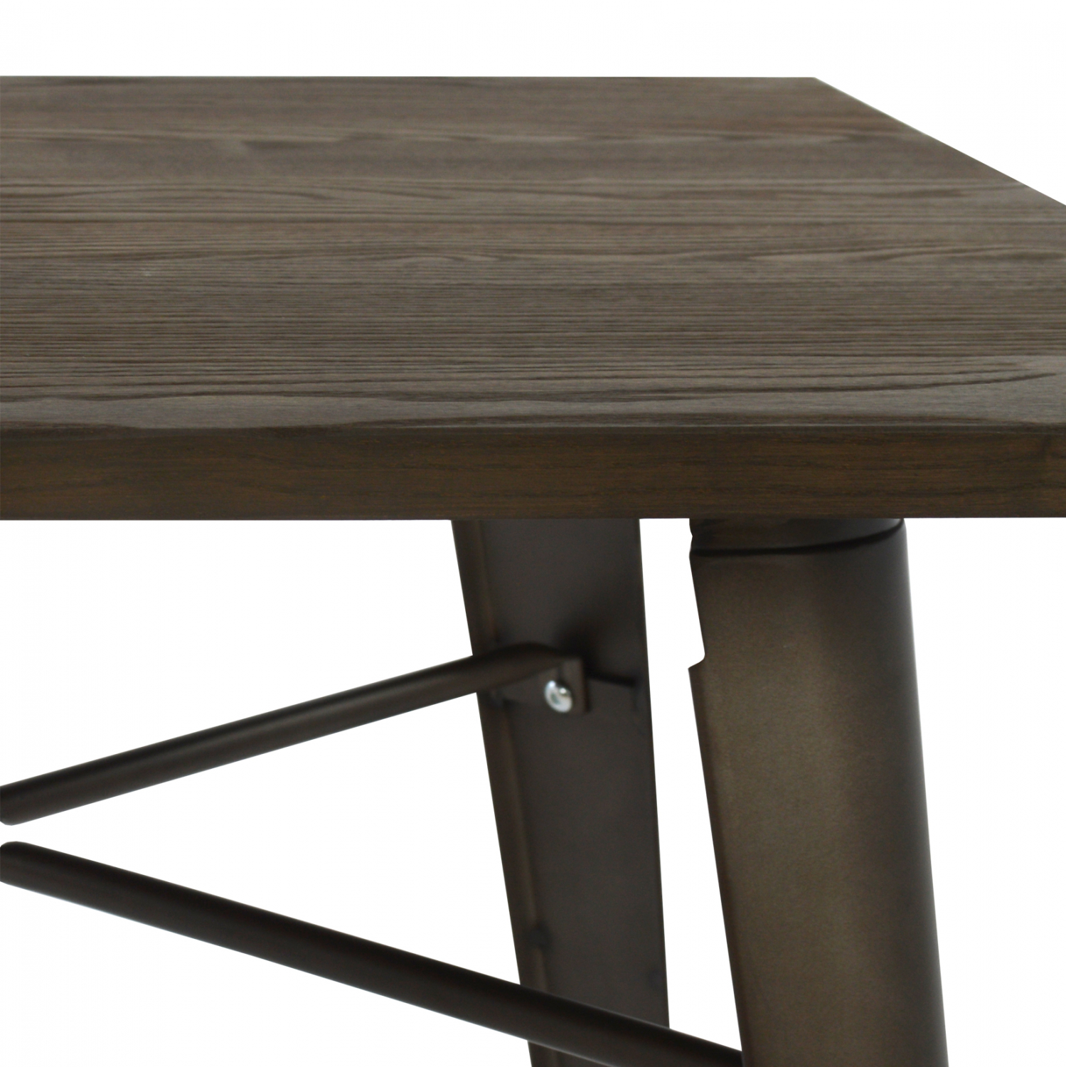 ΤΡΑΠΕΖΙ ΜΕΤΑΛΛΙΚΟ ΣΕ ΧΡΩΜΑ RUSTY ΚΑΙ ΞΥΛΟ 80x80x76εκ 5