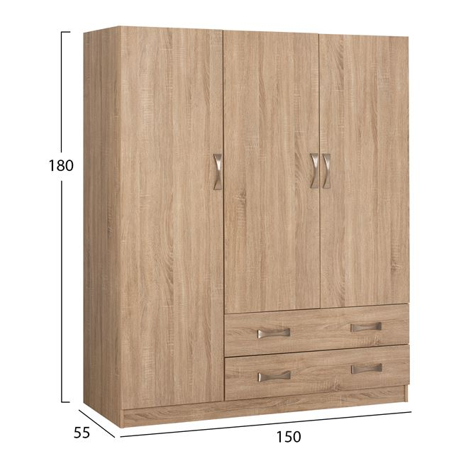 ΝΤΟΥΛΑΠΑ 3ΦΥΛΛΗ CARLY ΜΕ ΔΥΟ ΣΥΡΤΑΡΙΑ SONAMA 150X55Χ180Υεκ. 2