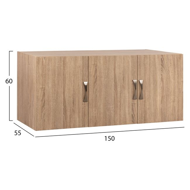 ΠΑΤΑΡΙ 3ΦΥΛΛΗΣ ΝΤΟΥΛΑΠΑΣ CARLY ΣΕ ΧΡΩΜΑ SONAMA 150X55Χ60Υεκ. 2