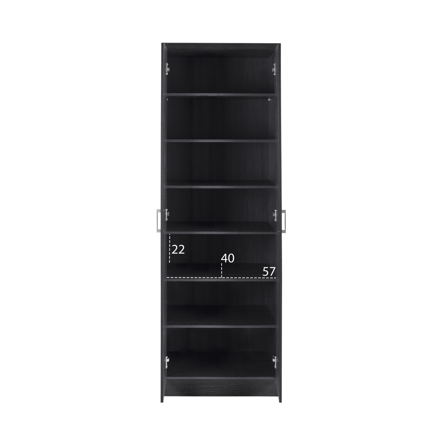ΠΑΠΟΥΤΣΟΘΗΚΗ ΞΥΛΙΝΗ DAYANNA ΜΕ 6 ΡΑΦΙΑ 60X43X180.5εκ. ZEBRANO 3