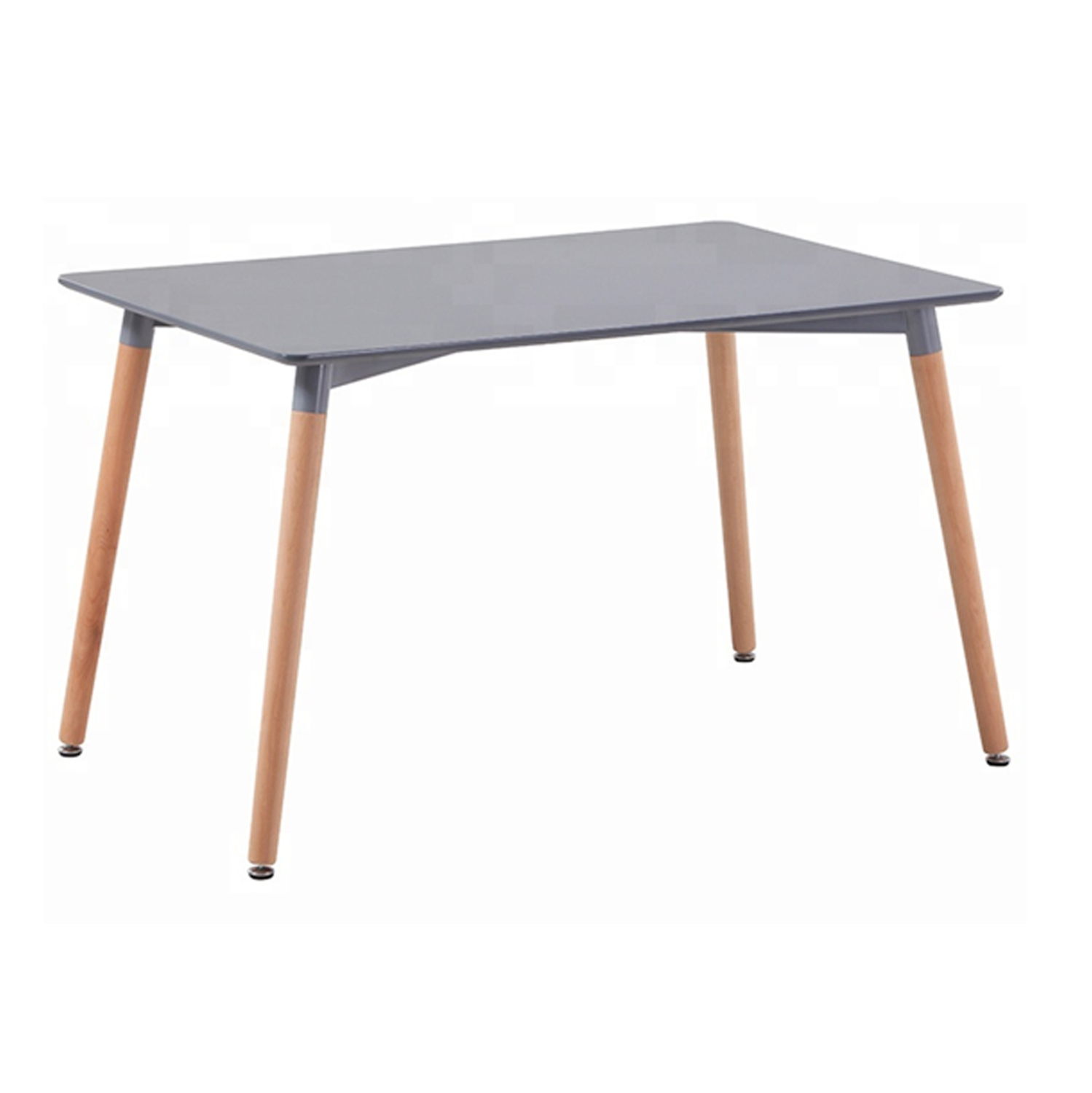 ΤΡΑΠΕΖΙ MINIMAL, γκρι MDF, ξύλινα πόδια οξιά, 160Χ90X74,5Υ εκ 1