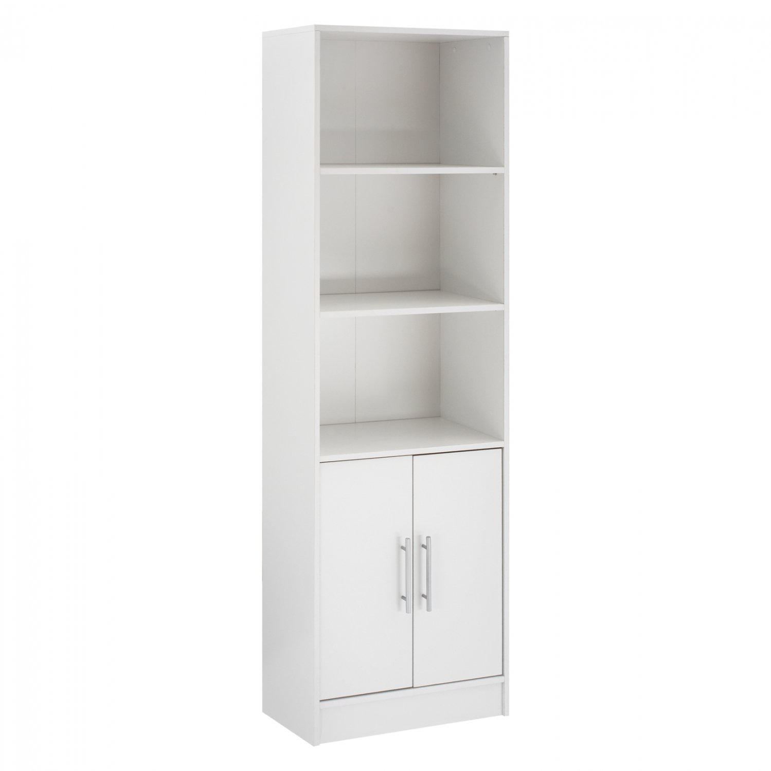 ΒΙΒΛΙΟΘΗΚΗ ΜΕΛΑΜΙΝΗΣ ENSLEY ΣΕ ΛΕΥΚΗ ΑΠΟΧΡΩΣΗ 60x30x180 εκ. 1