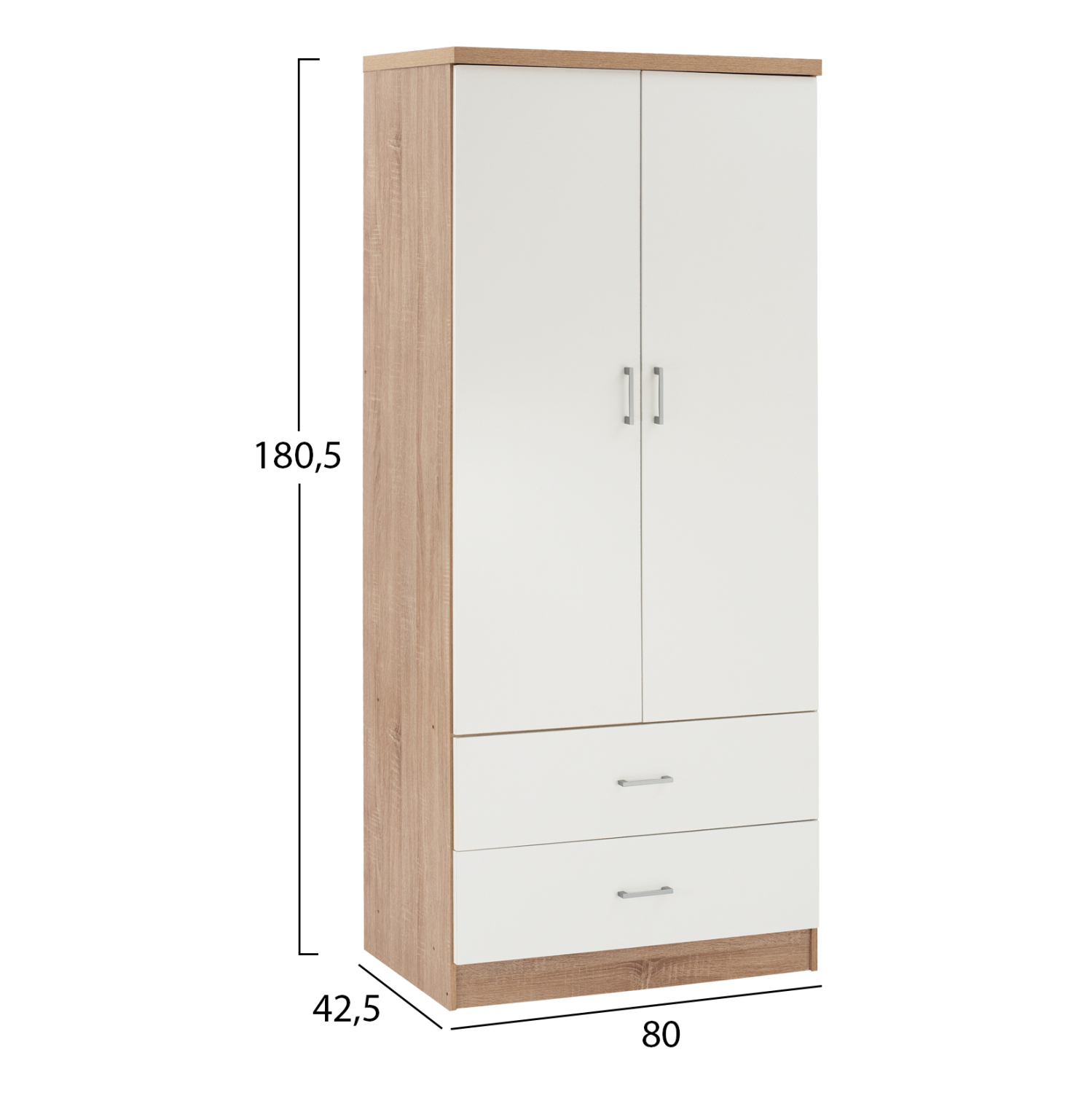 ΝΤΟΥΛΑΠΑ 2ΦΥΛΛΗ ME 2 ΣΥΡΤΑΡΙΑ REINA SONAMA-ΛΕΥΚΗ 80Χ42,5Χ180,5Υ εκ. 2