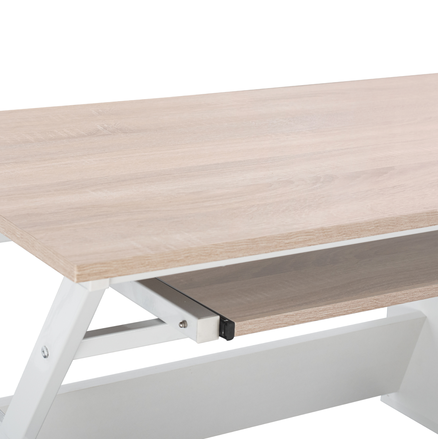 ΓΡΑΦΕΙΟ VITINO ΜΕΛΑΜΙΝΗ-ΜΕΤΑΛΛΟ ΣΕ SONAMA-ΛΕΥΚΟ 120X60X76εκ. 5