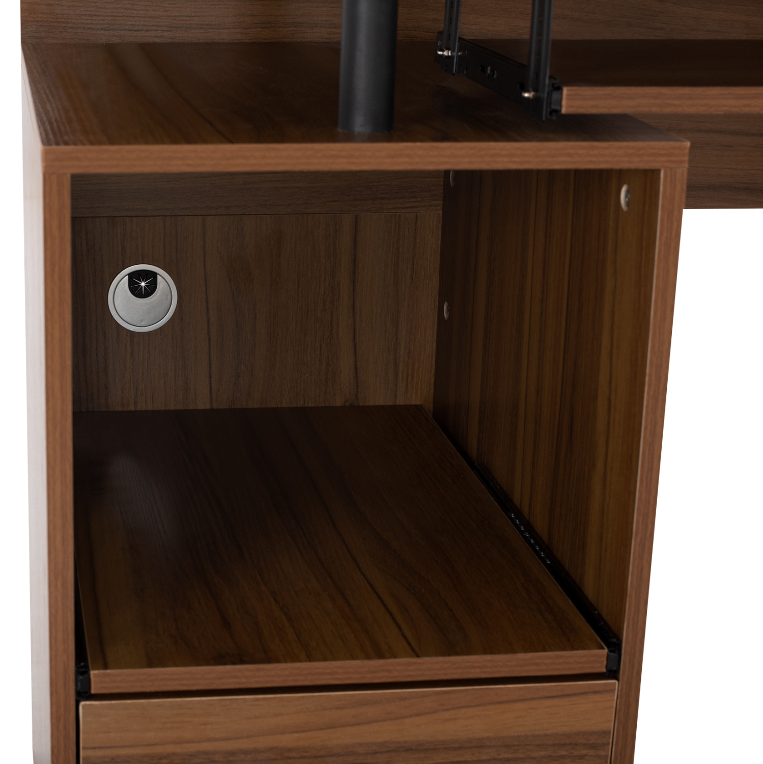 ΓΡΑΦΕΙΟ ΜΕΛΑΜΙΝΗΣ STATUS WALNUT 120Χ55Χ76 εκ. 7