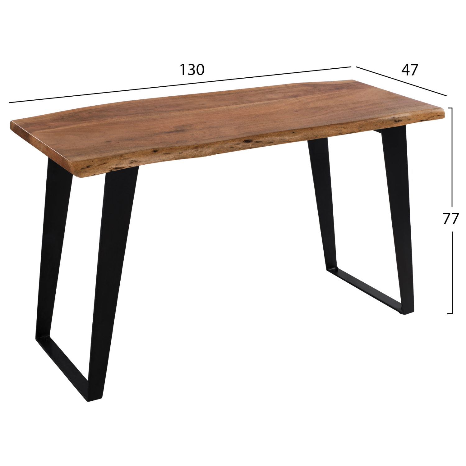 ΤΡΑΠΕΖΙ ΚΟΝΣΟΛΑ ALICIA 4εκ.ΠΑΧΟΣ ΑΠΟ ΜΑΣΙΦ ΞΥΛΟ ΑΚΑΚΙΑΣ ΦΥΣ. 130x47x77Υεκ. 2