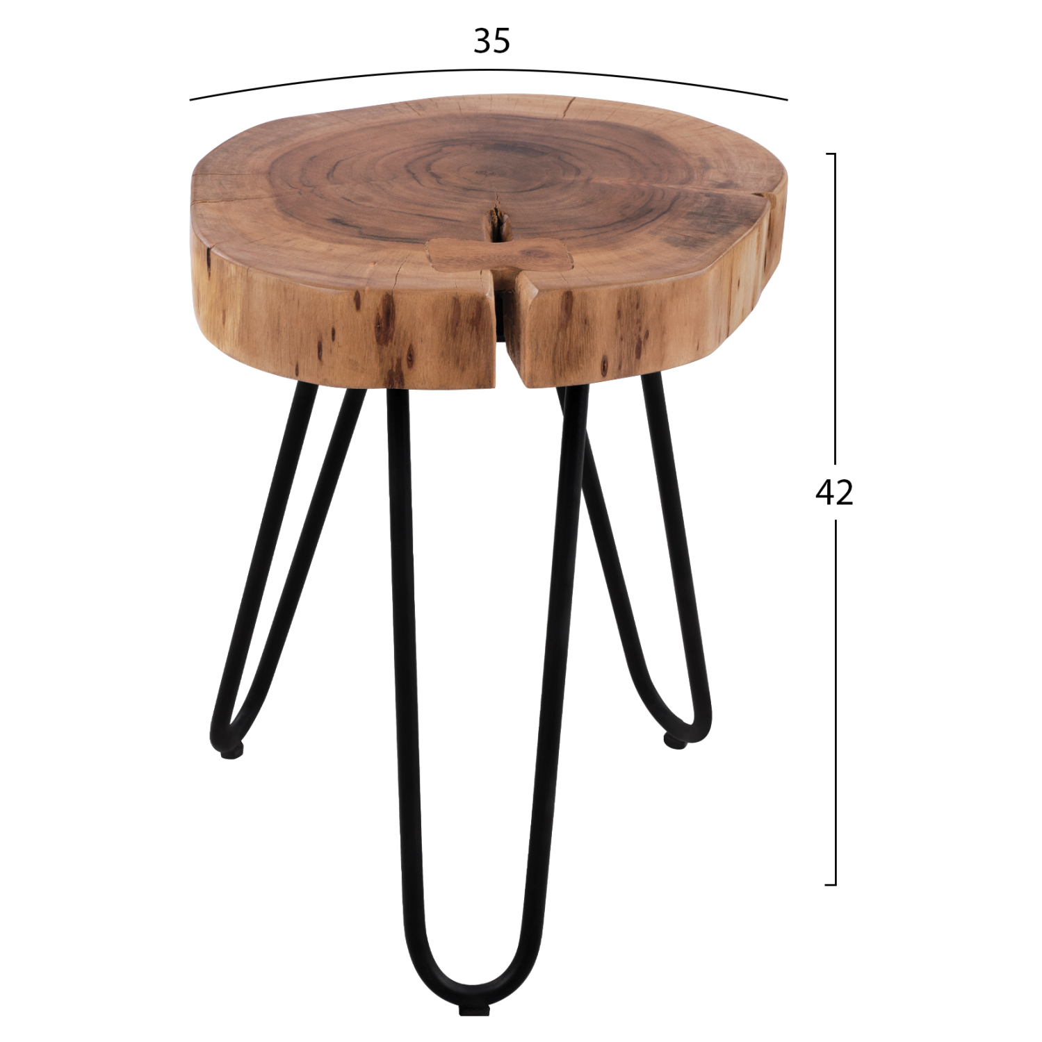 ΤΡΑΠΕΖΑΚΙ-ΣΚΑΜΠΩ OSLO ΑΠΟ ΜΑΣΙΦ ΚΟΡΜΟ ΑΚΑΚΙΑΣ 35x35x42Υ εκ. 2