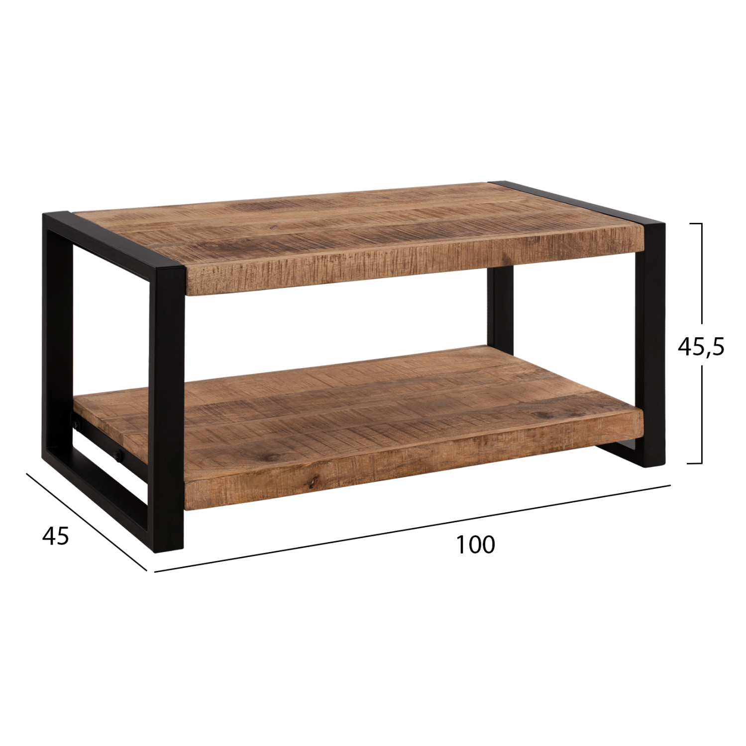 ΤΡΑΠΕΖΙ ΣΑΛΟΝΙΟΥ GATLIN ΑΠΟ ΜΑΣΙΦ ΞΥΛΟ MANGO 100x45x45,5Υ εκ. 2