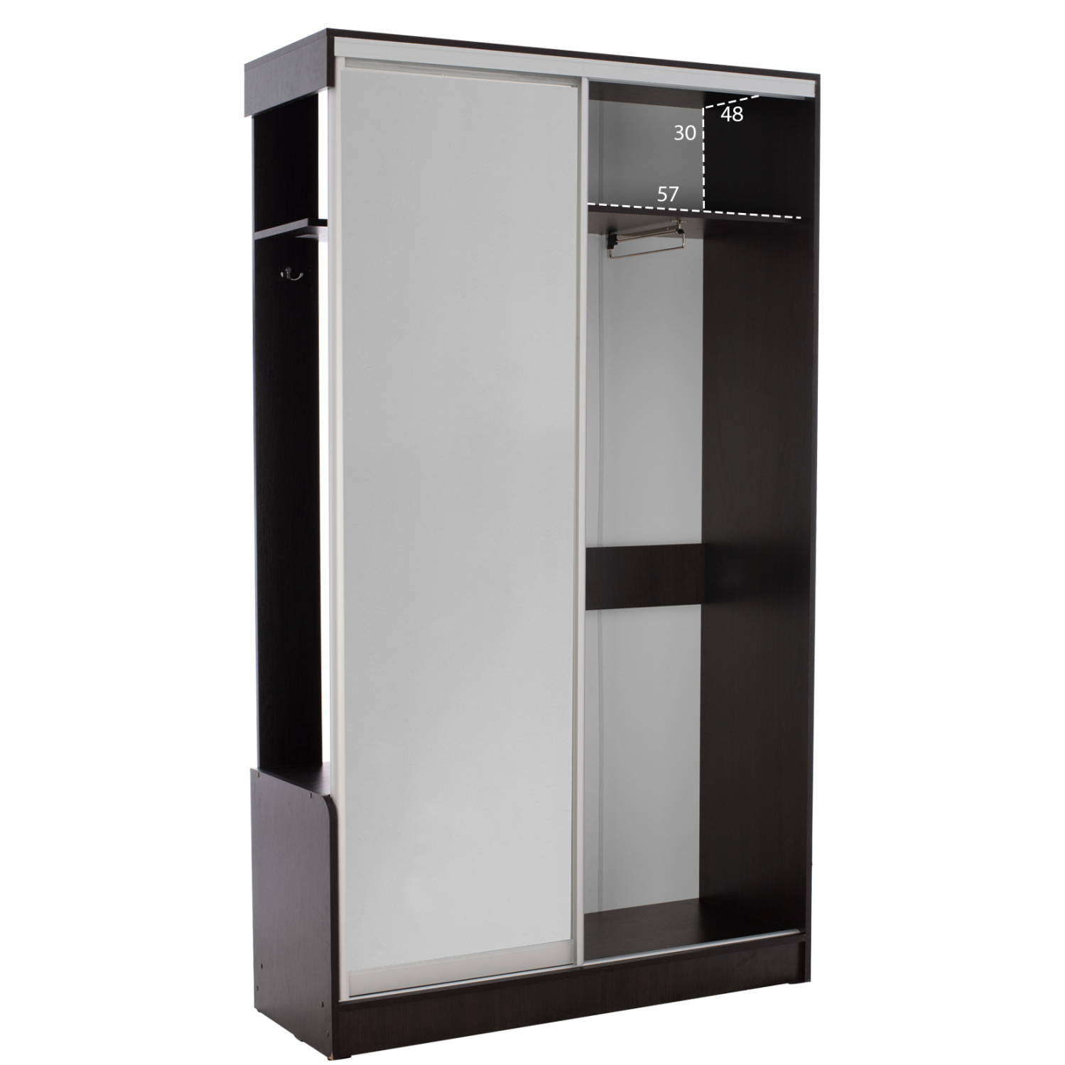 ΕΠΙΠΛΟ ΕΙΣΟΔΟΥ ΜΕ ΣΥΡΟΜΕΝΗ ΝΤΟΥΛΑΠΑ Κ ΚΑΘΡΕΦΤΗ DULCE WENGE 118X45X210Yεκ. 3