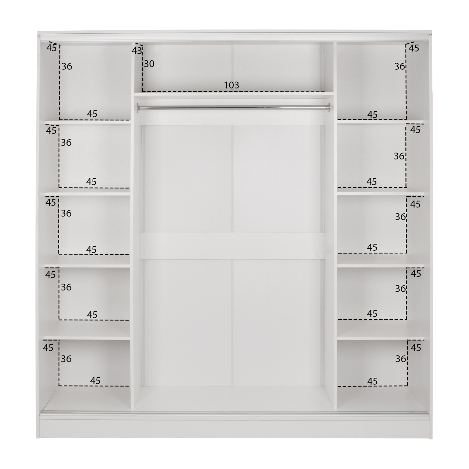 ΝΤΟΥΛΑΠΑ ΣΥΡΟΜΕΝΗ ADLER ΜΕΛΑΜΙΝΗΣ ΛΕΥΚΗ ΜΕ ΚΑΘΡΕΠΤΗ 200X60X210Υεκ 4