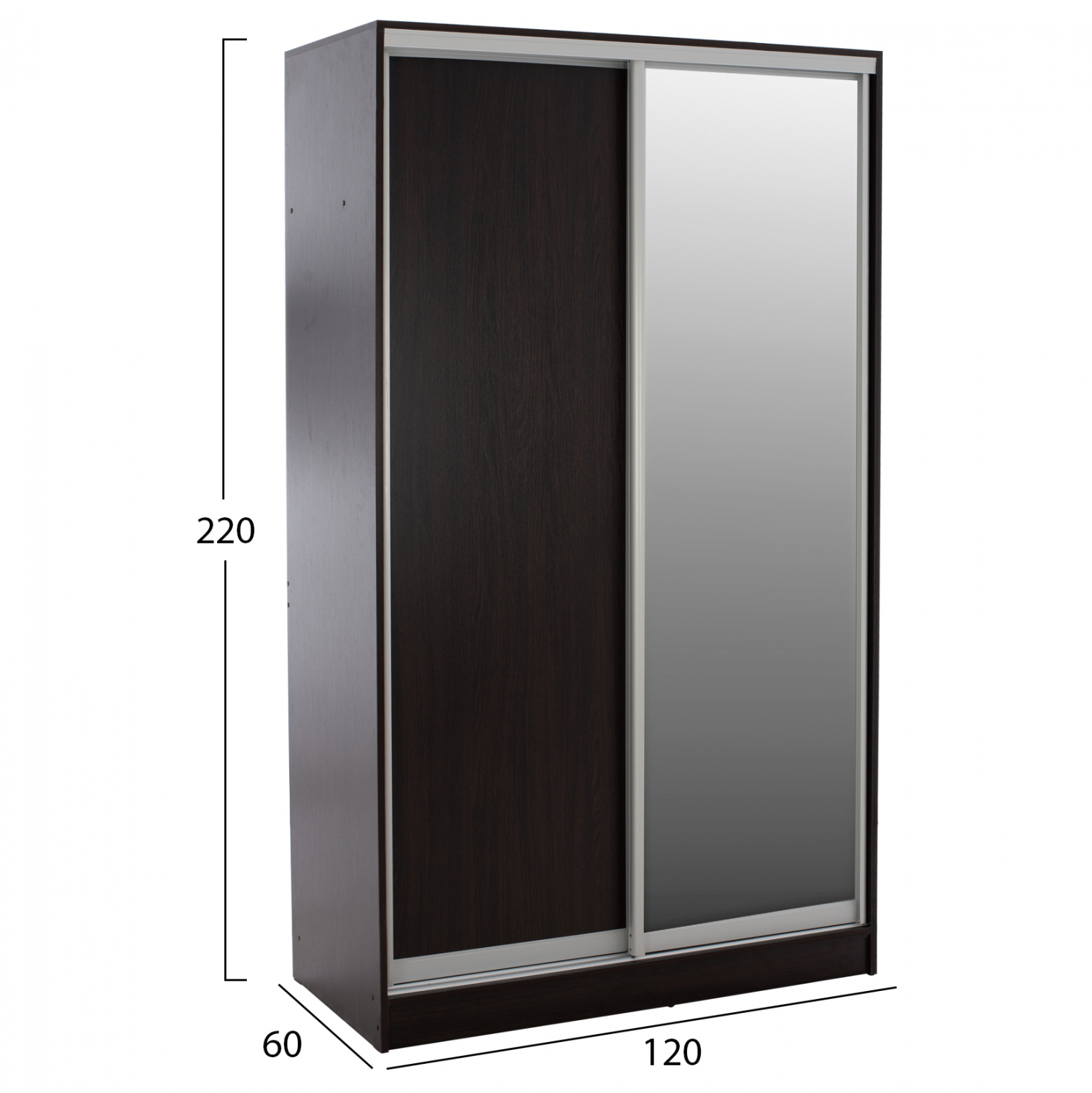 ΝΤΟΥΛΑΠΑ ΣΥΡΟΜΕΝΗ ADLER ΣΥΡΟΜΕΝΗ ΜΕΛΑΜΙΝΗΣ 120x60x220Υεκ. ΔΙΦΥΛΛΗ WENGE ΜΕ ΚΑΘΡΕΠΤΗ 2