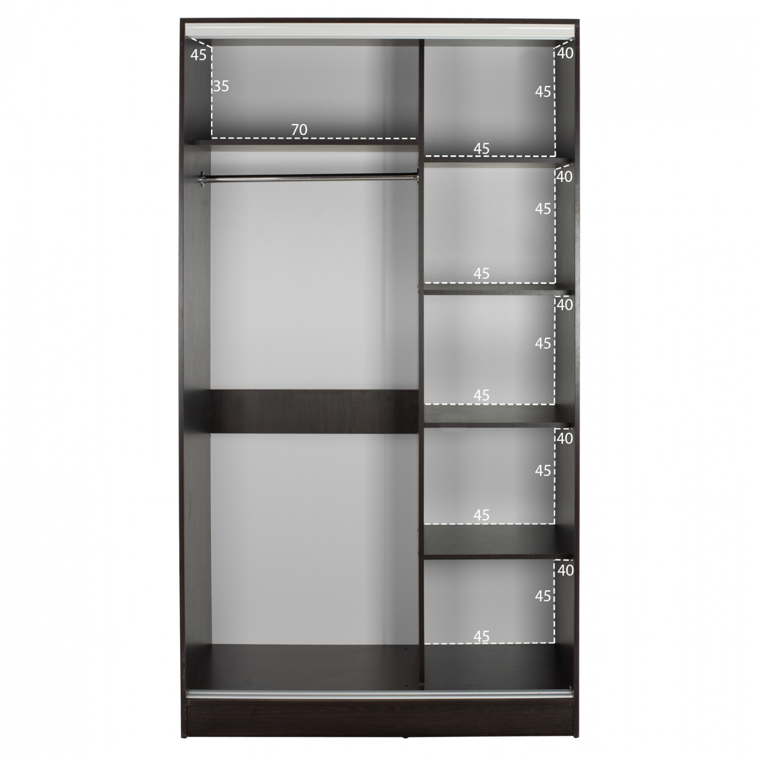 ΝΤΟΥΛΑΠΑ ΣΥΡΟΜΕΝΗ ADLER ΣΥΡΟΜΕΝΗ ΜΕΛΑΜΙΝΗΣ 120x60x220Υεκ. ΔΙΦΥΛΛΗ WENGE ΜΕ ΚΑΘΡΕΠΤΗ 4