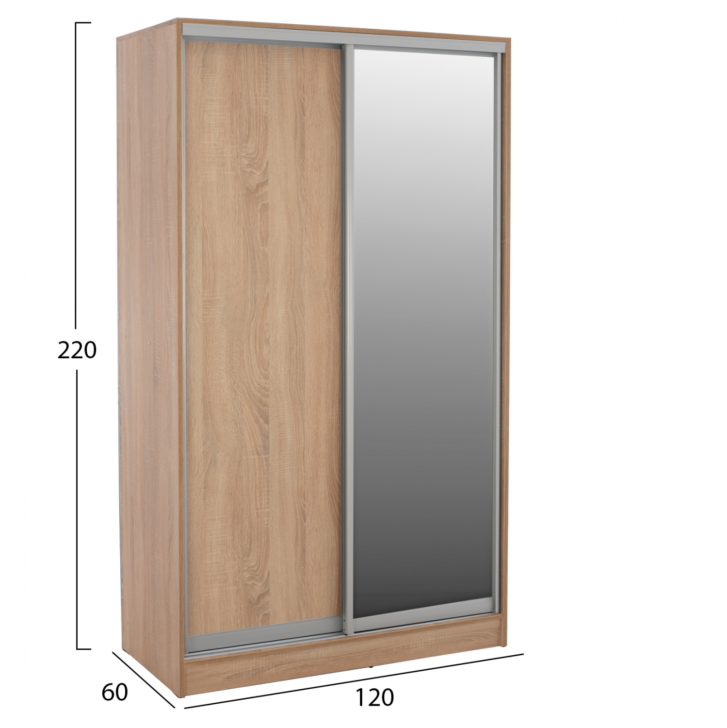 ΝΤΟΥΛΑΠΑ ΣΥΡΟΜΕΝΗ ADLER ΜΕΛΑΜΙΝΗΣ 120x60x220Yεκ. ΔΙΦΥΛΛΗ SONAMA ΜΕ ΚΑΘΡΕΠΤΗ 2