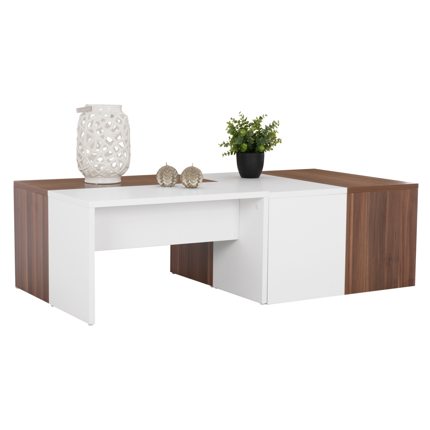 ΤΡΑΠΕΖΙ ΣΑΛΟΝΙΟΥ KARSYN ΚΑΡΥΔΙ-ΛΕΥΚΟ 120x60x35 εκ. 1