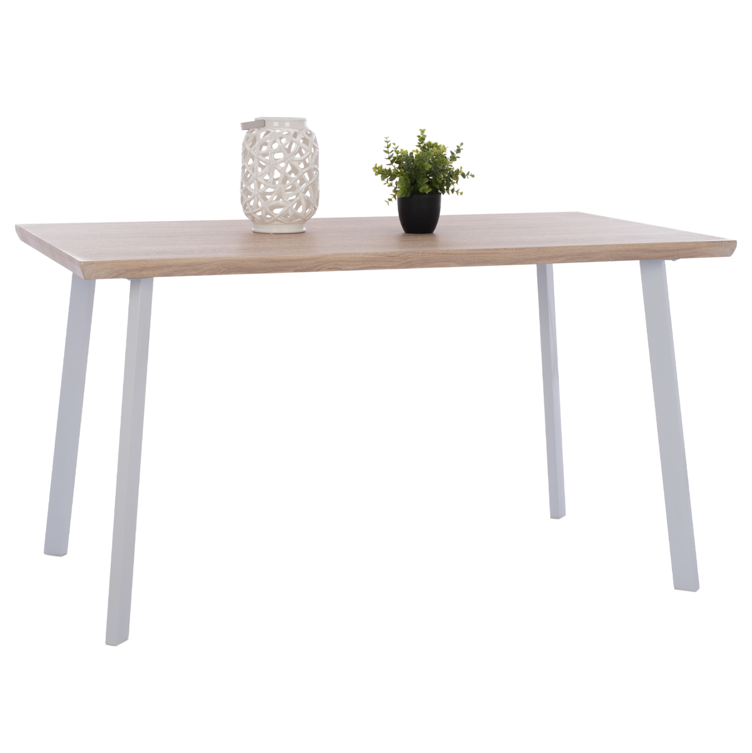 ΤΡΑΠΕΖΙ ΤΡΑΠΕΖΑΡΙΑΣ OFIRA 140X80 SONAMA ΜΕ ΛΕΥΚΑ ΠΟΔΙΑ 1