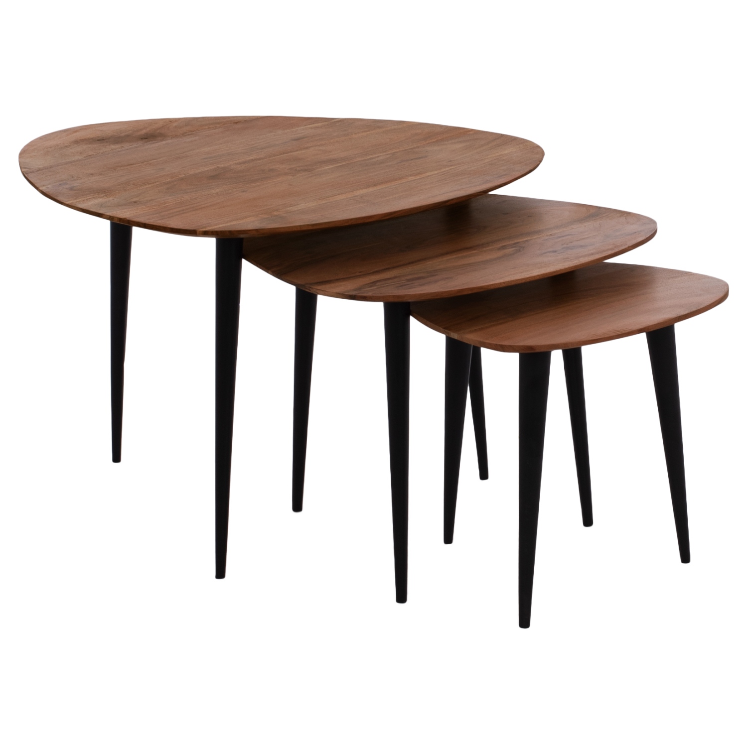 ΣΕΤ ΖΙΓΚΟΝ EMILIANO ΑΠΟ ΜΑΣΙΦ ΞΥΛΟ ΑΚΑΚΙΑΣ ΜΕ ΜΑΥΡΑ ΠΟΔΙΑ 69,5x67x46Υ εκ. 3