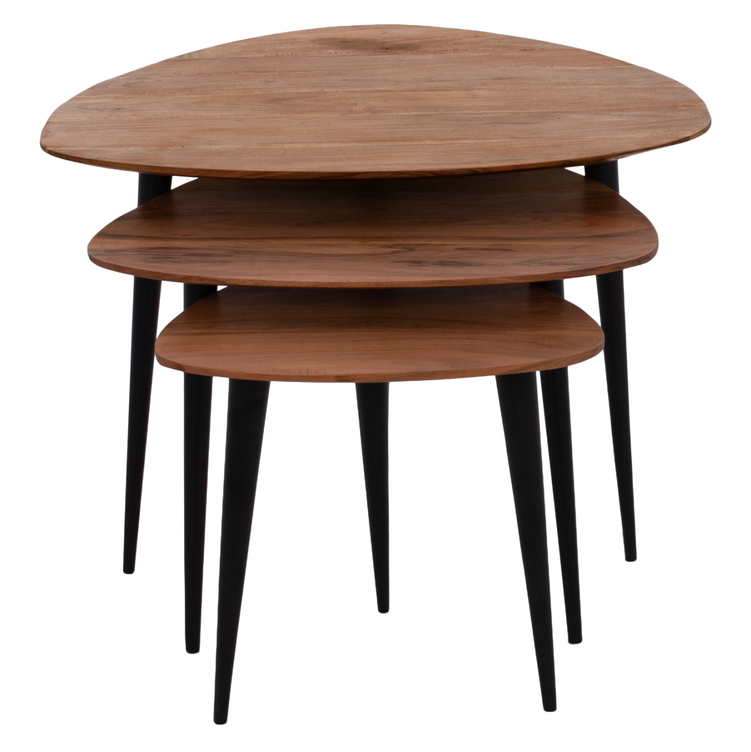 ΣΕΤ ΖΙΓΚΟΝ EMILIANO ΑΠΟ ΜΑΣΙΦ ΞΥΛΟ ΑΚΑΚΙΑΣ ΜΕ ΜΑΥΡΑ ΠΟΔΙΑ 69,5x67x46Υ εκ. 4