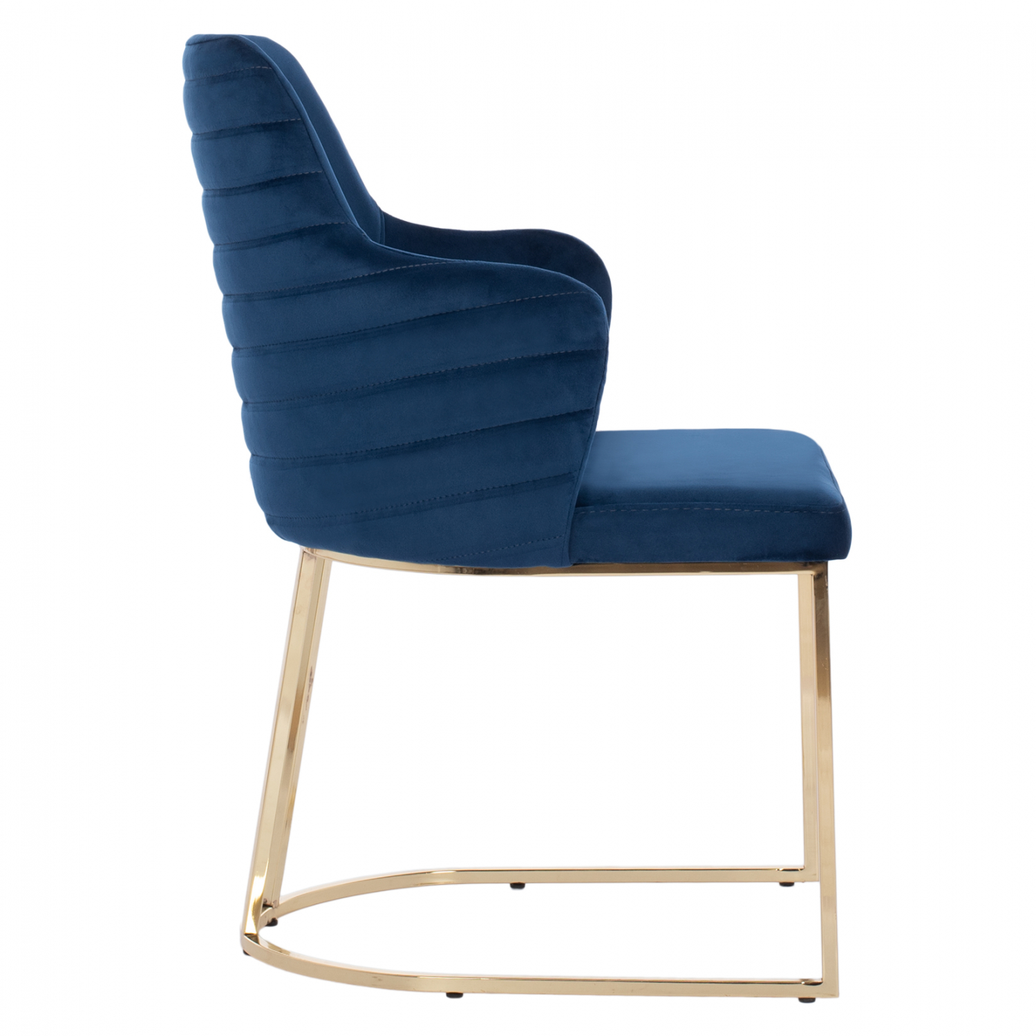 ΠΟΛΥΘΡΟΝΑ SOLANA ΑΠΟ ΜΠΛΕ ΒΕΛΟΥΔΟ ΜΕ ΜΕΤΑΛΛΙΚΑ ΧΡΥΣΑ ΠΟΔΙΑ 54x63x87Υ εκ. 4