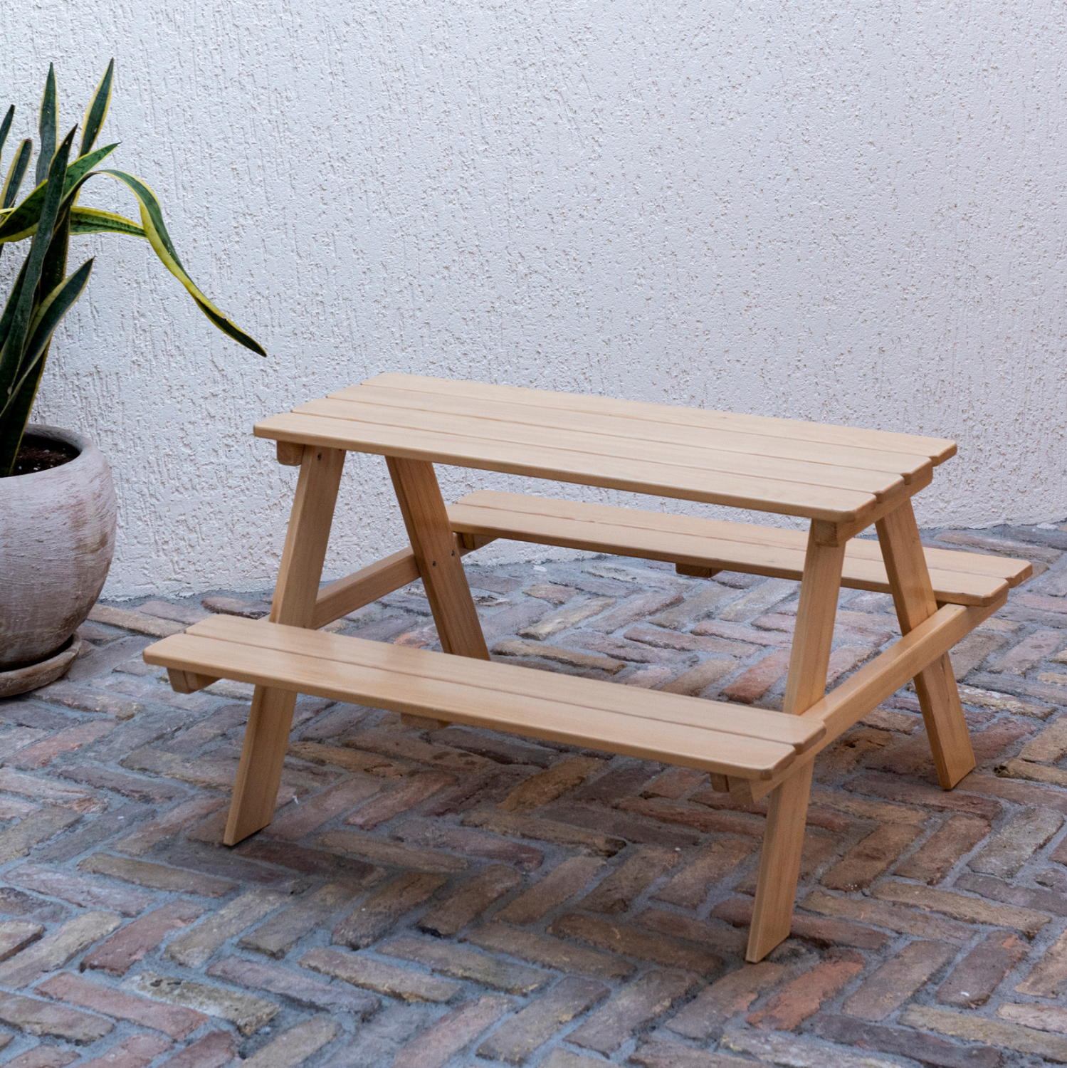 ΠΑΙΔΙΚΟ ΤΡΑΠΕΖΙ ΠΙΚΝΙΚ ΞΥΛΙΝΟ MIKO ΦΥΣΙΚΟ 88x88x52,5Y εκ. 3