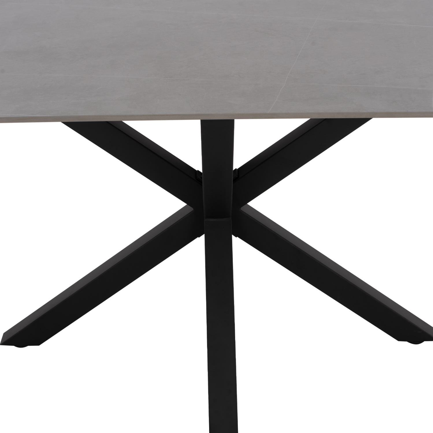 ΤΡΑΠΕΖΙ ΤΡΑΠΕΖΑΡΙΑΣ SYNTEC SINTERED STONE ΓΚΡΙ ΜΕΤΑΛΛΙΚΑ ΠΟΔΙΑ 160x90x75Υεκ. 5