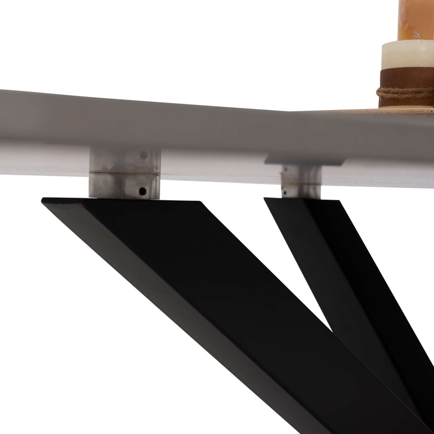 ΤΡΑΠΕΖΙ ΤΡΑΠΕΖΑΡΙΑΣ SYNTEC SINTERED STONE ΓΚΡΙ ΜΕΤΑΛΛΙΚΑ ΠΟΔΙΑ 160x90x75Υεκ. 9