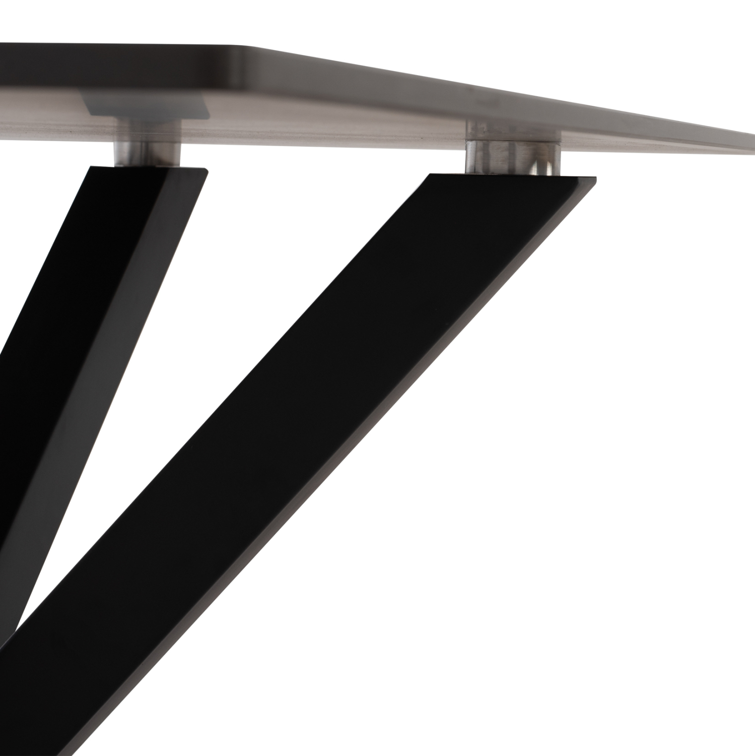 ΤΡΑΠΕΖΙ ΤΡΑΠΕΖΑΡΙΑΣ SYNTEC SINTERED STONE ΜΑΥΡΟ ΜΕΤΑΛΛΙΚΑ ΠΟΔΙΑ 160x90x75Y εκ. 8