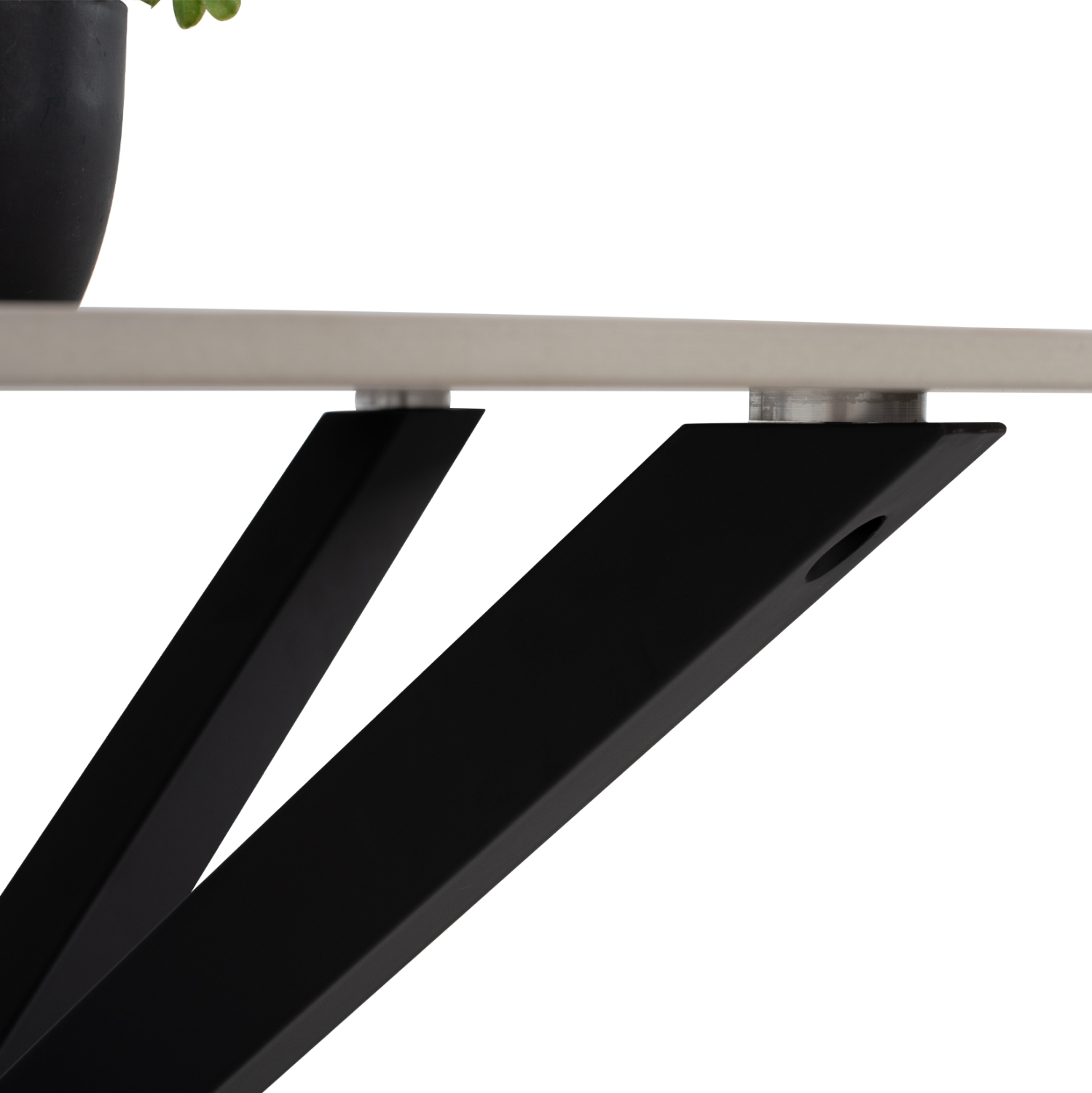 ΤΡΑΠΕΖΙ ΤΡΑΠΕΖΑΡΙΑΣ ΣΤΡΟΓΓΥΛΟ SYNTEC SINTERED STONE ΛΕΥΚΟ ΜΕΤΑΛ.ΠΟΔΙΑ Φ115x75Y εκ. 7