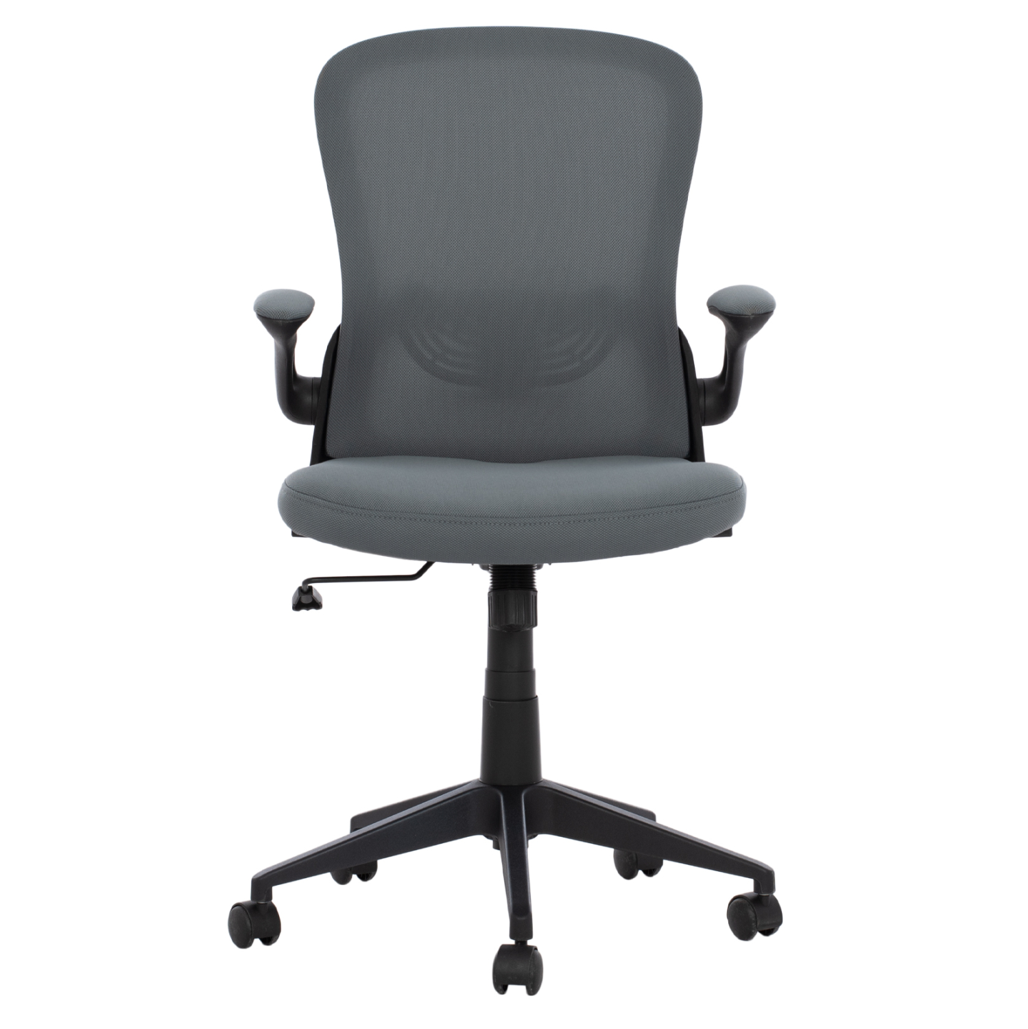 ΚΑΡΕΚΛΑ ΓΡΑΦΕΙΟΥ ELSIR ΜΑΥΡΟΣ ΣΚΕΛΕΤΟΣ ΓΚΡΙ MESH 60x56x105 εκ. 3