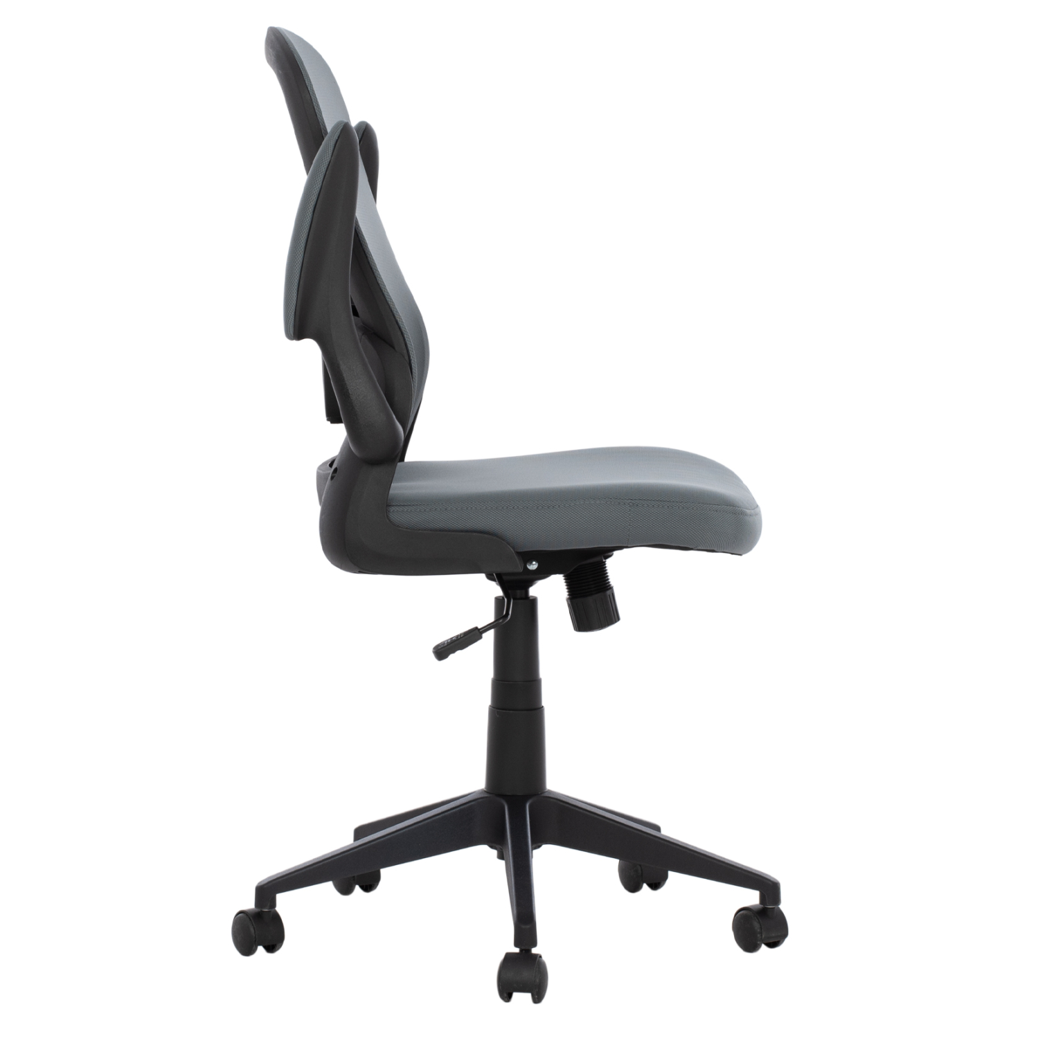 ΚΑΡΕΚΛΑ ΓΡΑΦΕΙΟΥ ELSIR ΜΑΥΡΟΣ ΣΚΕΛΕΤΟΣ ΓΚΡΙ MESH 60x56x105 εκ. 5
