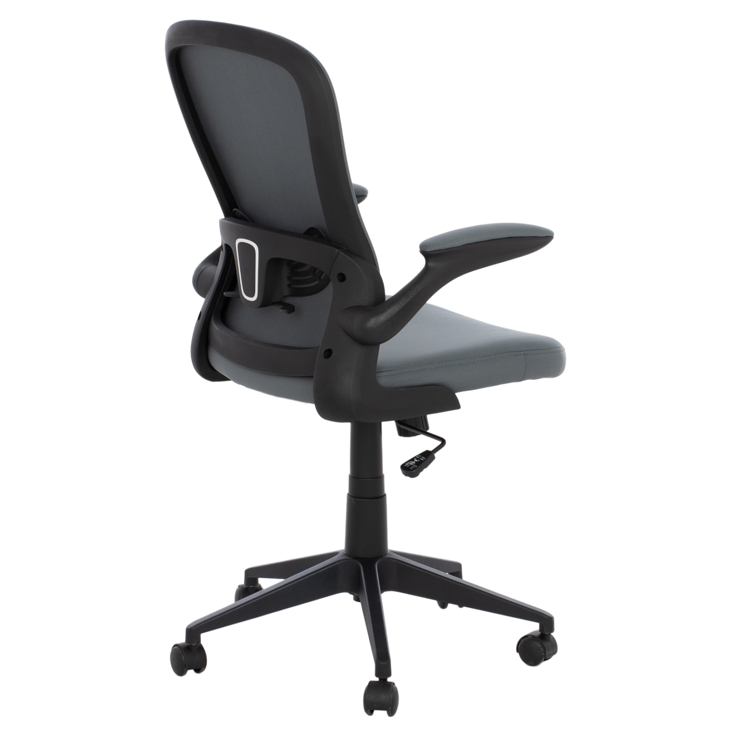 ΚΑΡΕΚΛΑ ΓΡΑΦΕΙΟΥ ELSIR ΜΑΥΡΟΣ ΣΚΕΛΕΤΟΣ ΓΚΡΙ MESH 60x56x105 εκ. 6